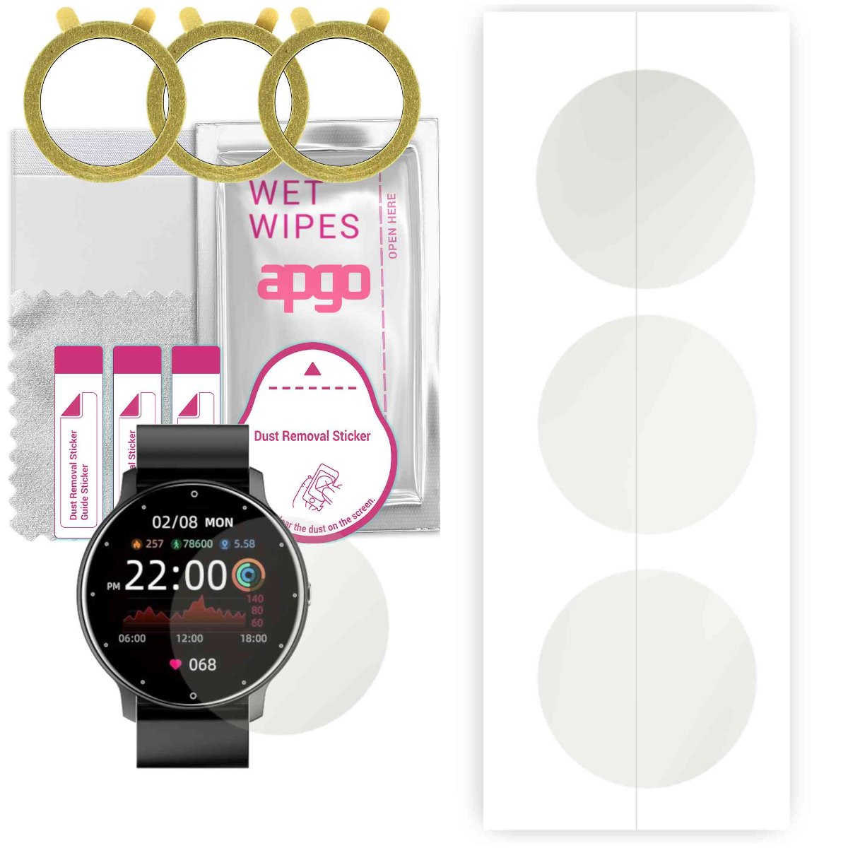 3x Folia hydrożelowa MATOWA do Colmi ZL02 - apgo Smartwatch Hydrogel MATTE Protection Ochrona na ekran smartwatcha