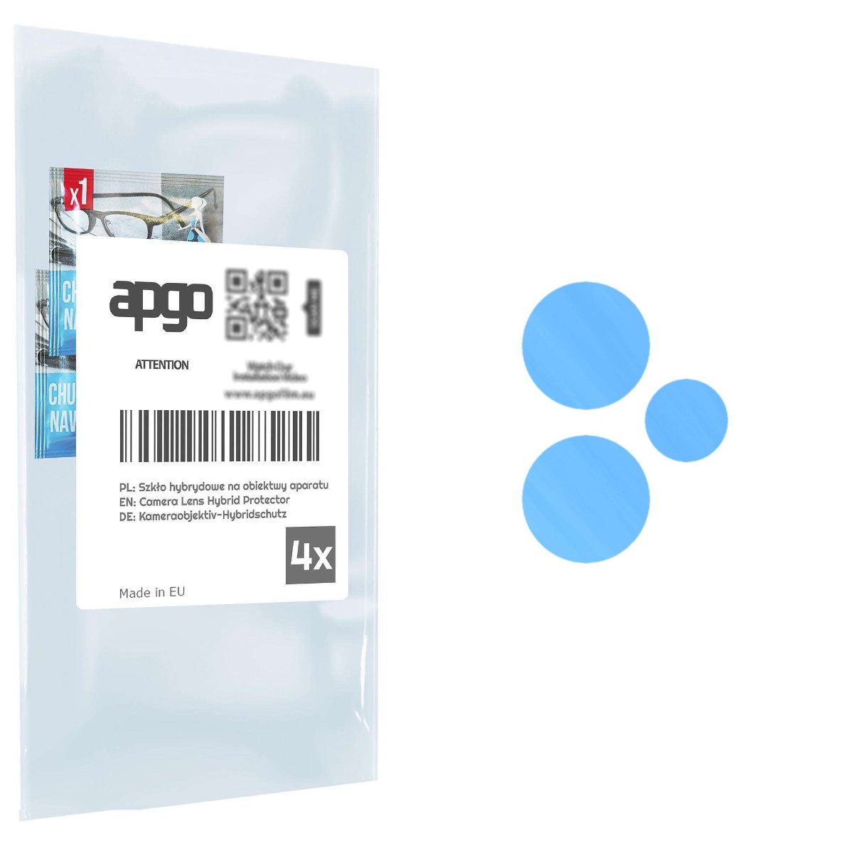 4x Szkło hybrydowe na aparat obiektyw kamerę 9H do Redmi Note 12 Turbo - apgo hybrid Camera Lens Protector