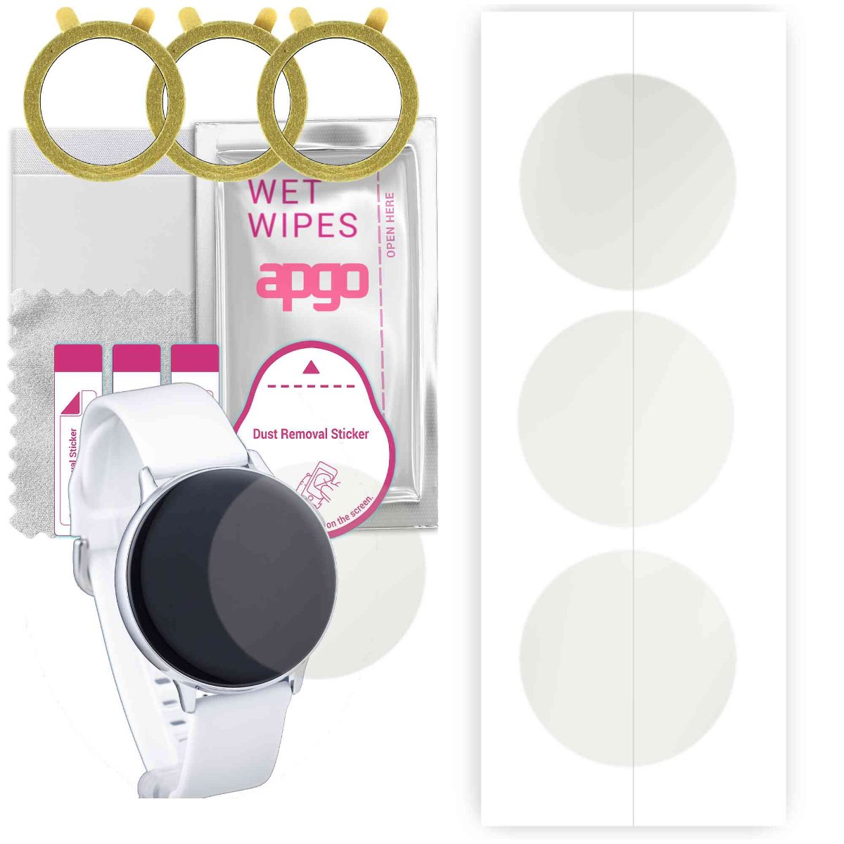 3x Folia hydrożelowa MATOWA do Pacific Blue PC00148 - apgo Smartwatch Hydrogel MATTE Protection Ochrona na ekran smartwatcha