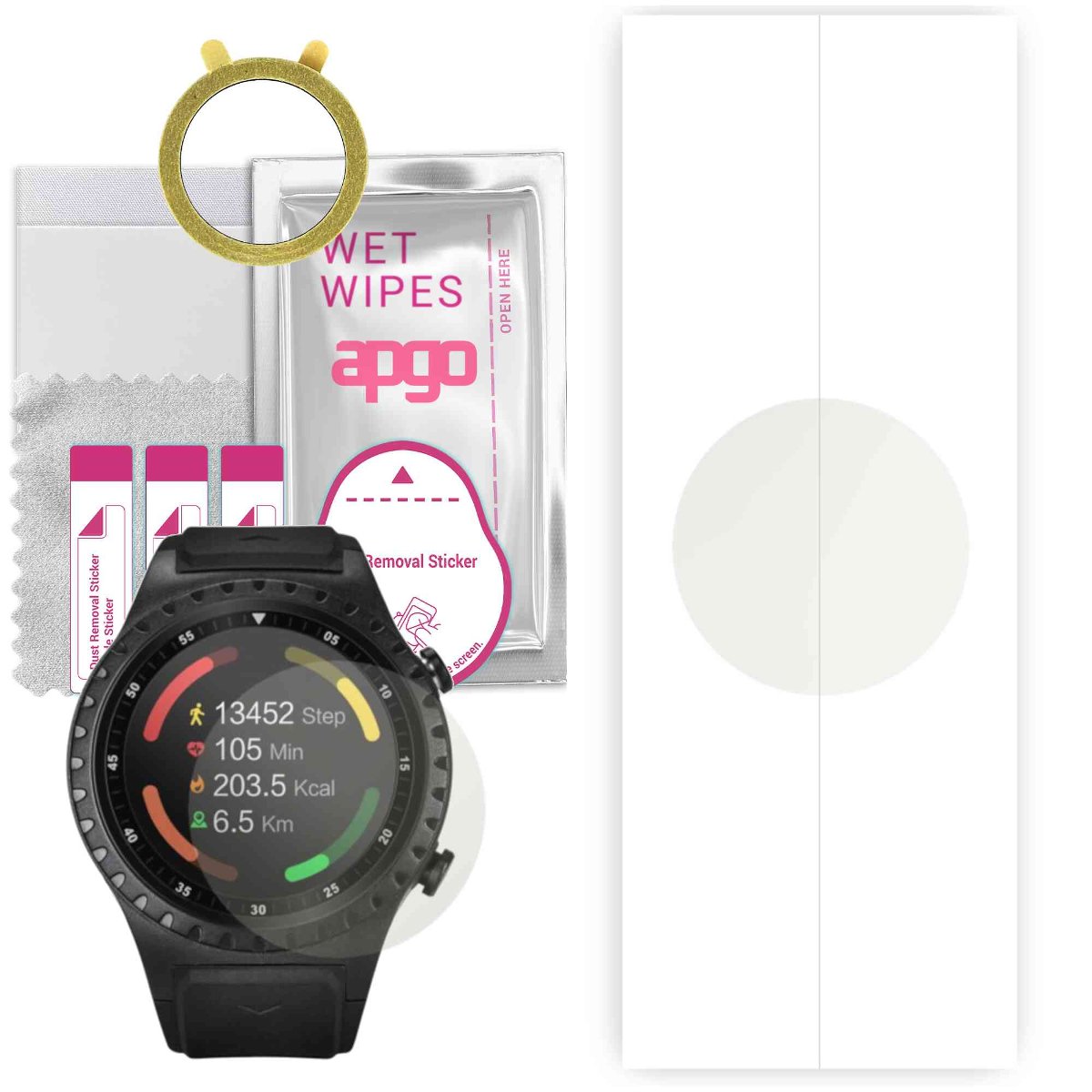 1x Folia hydrożelowa MATOWA do Acme SW302 - apgo Smartwatch Hydrogel MATTE Protection Ochrona na ekran smartwatcha