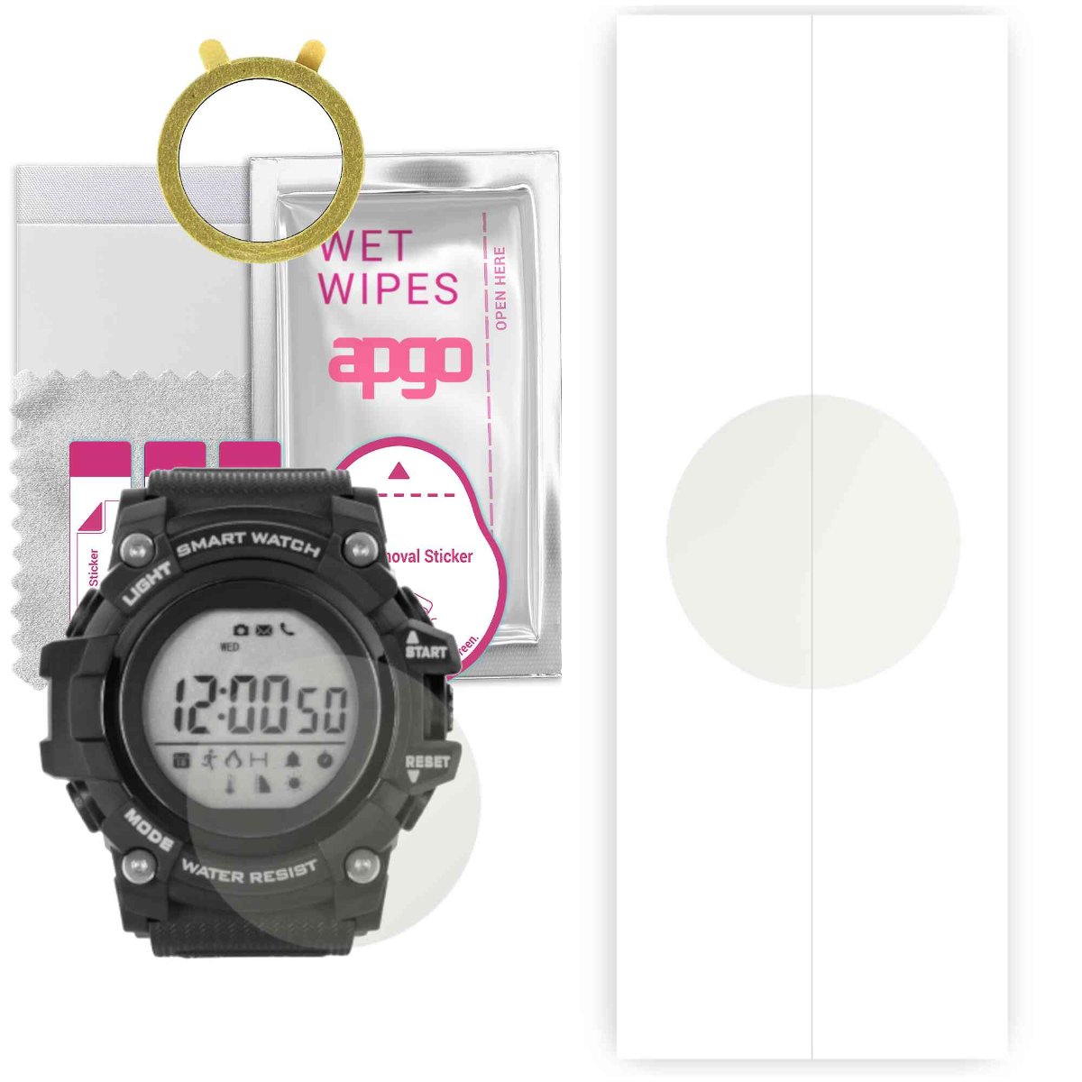 1x Folia hydrożelowa MATOWA do Kruger&Matz Style Activity 300 - apgo Smartwatch Hydrogel MATTE Protection Ochrona na ekran smartwatcha