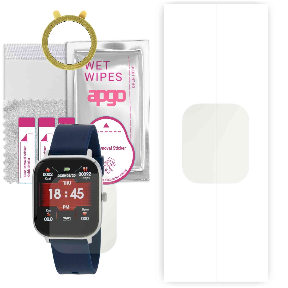 1x Folia hydrożelowa MATOWA do Marea Bluetooth Talk Collection - apgo Smartwatch Hydrogel MATTE Protection Ochrona na ekran smartwatcha