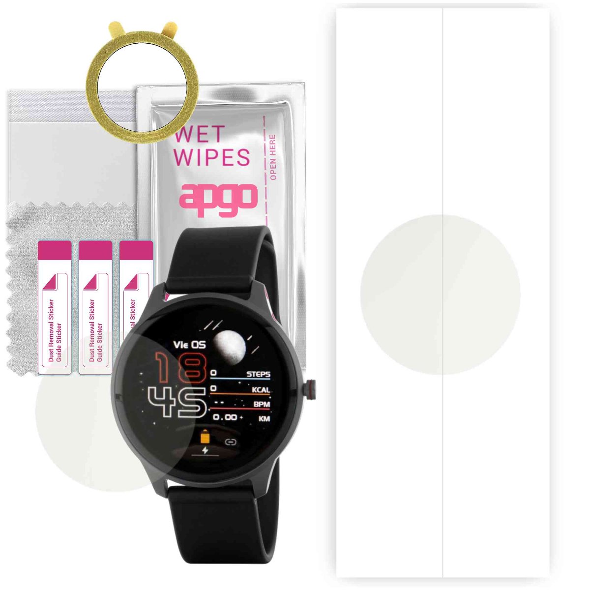 1x Folia hydrożelowa MATOWA do Marea Fitness - apgo Smartwatch Hydrogel MATTE Protection Ochrona na ekran smartwatcha