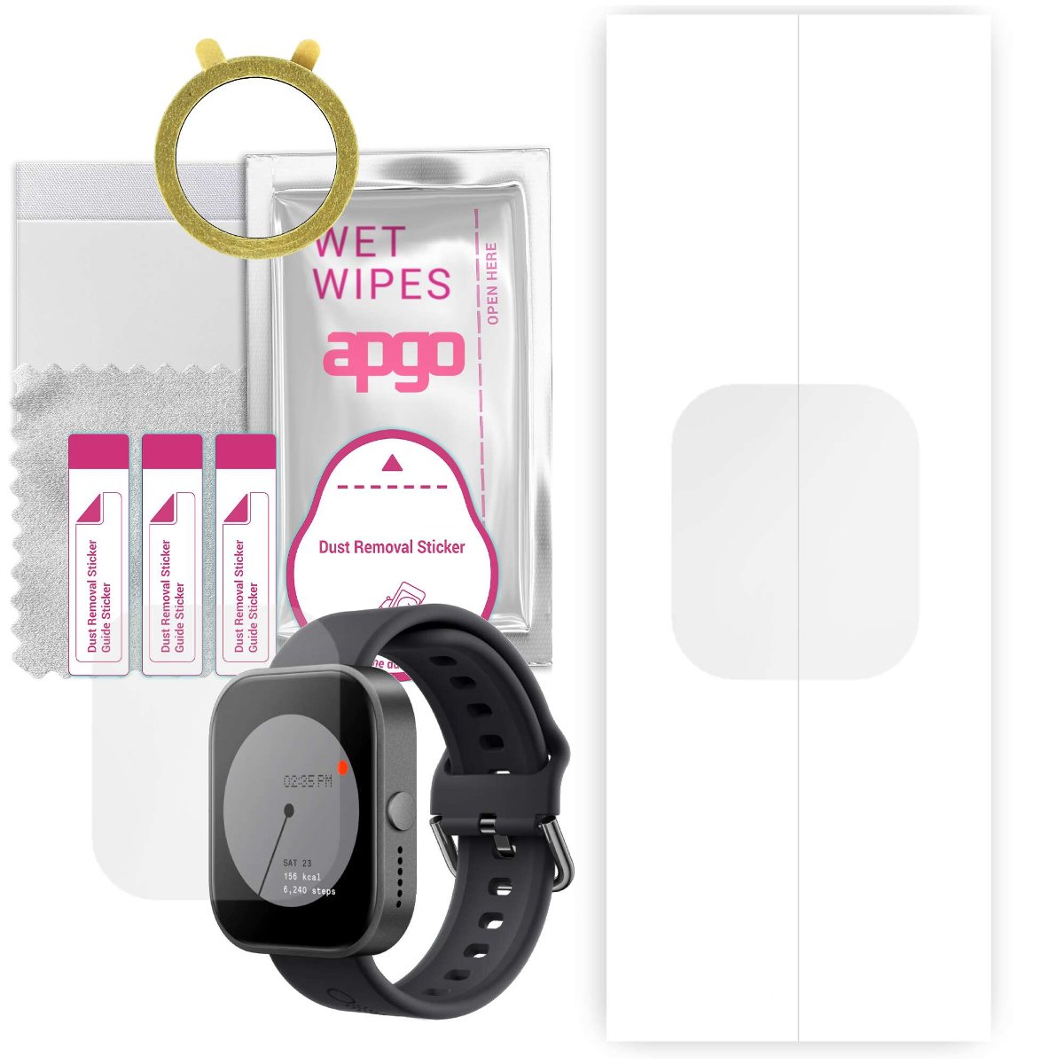 1x Folia hydrożelowa do CMF by Nothing Watch Pro - apgo Smartwatch Hydrogel Protection Ochrona na ekran smartwatcha