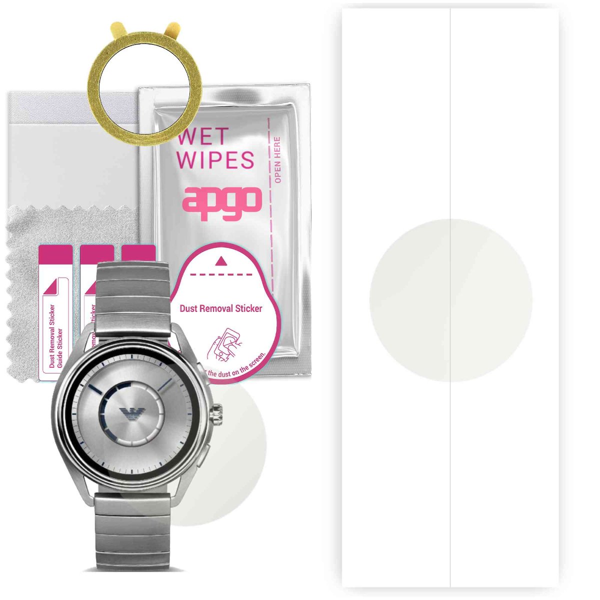 1x Folia hydrożelowa MATOWA do Emporio Armani ART 5006 - apgo Smartwatch Hydrogel MATTE Protection Ochrona na ekran smartwatcha