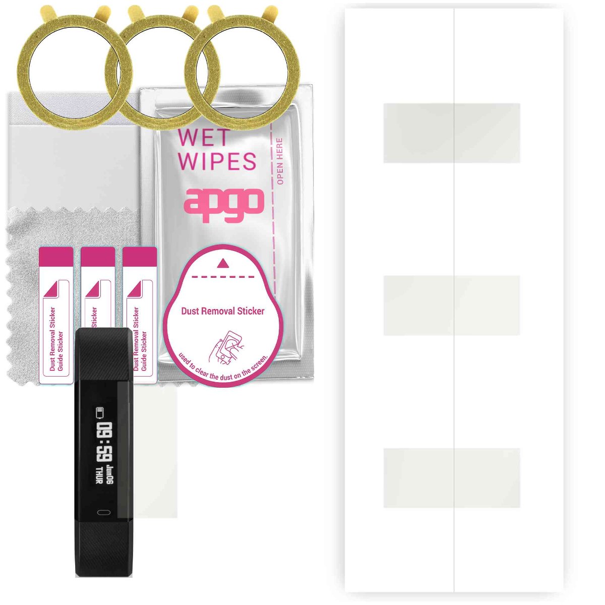 3x Folia hydrożelowa MATOWA do Hama Fit Track 1900 - apgo Smartwatch Hydrogel MATTE Protection Ochrona na ekran smartwatcha