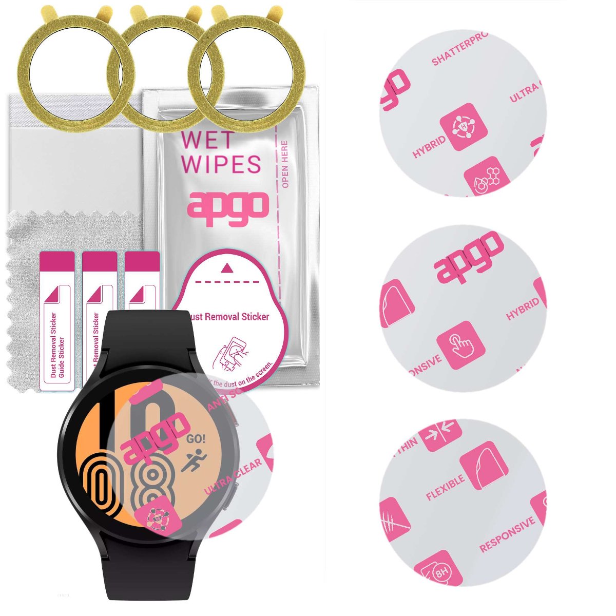 3x Szkło Hybrydowe do Samsung Galaxy Watch4 44mm