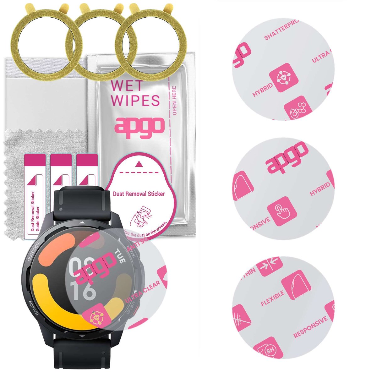 3x Szkło Hybrydowe do Xiaomi Watch S1 Active