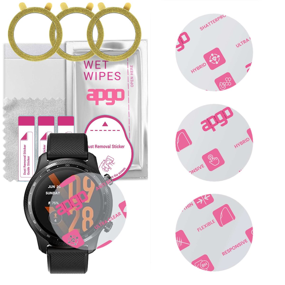 3x Szkło Hybrydowe do Mobvoi TicWatch Pro 3 Ultra