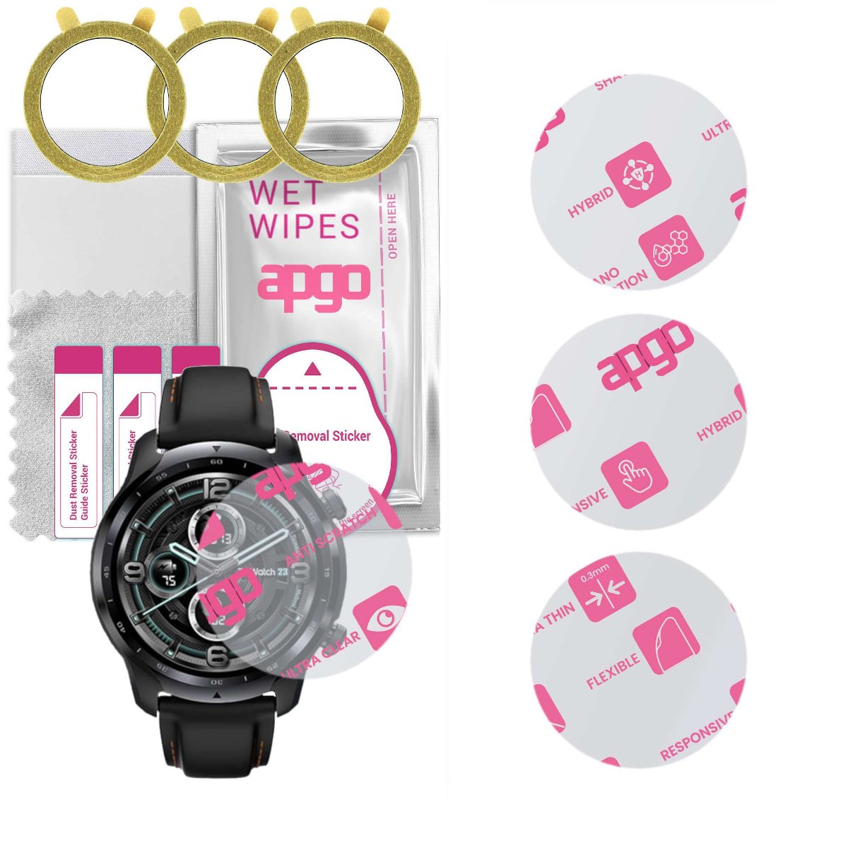 3x Szkło Hybrydowe do Mobvoi TicWatch Pro 3 LTE