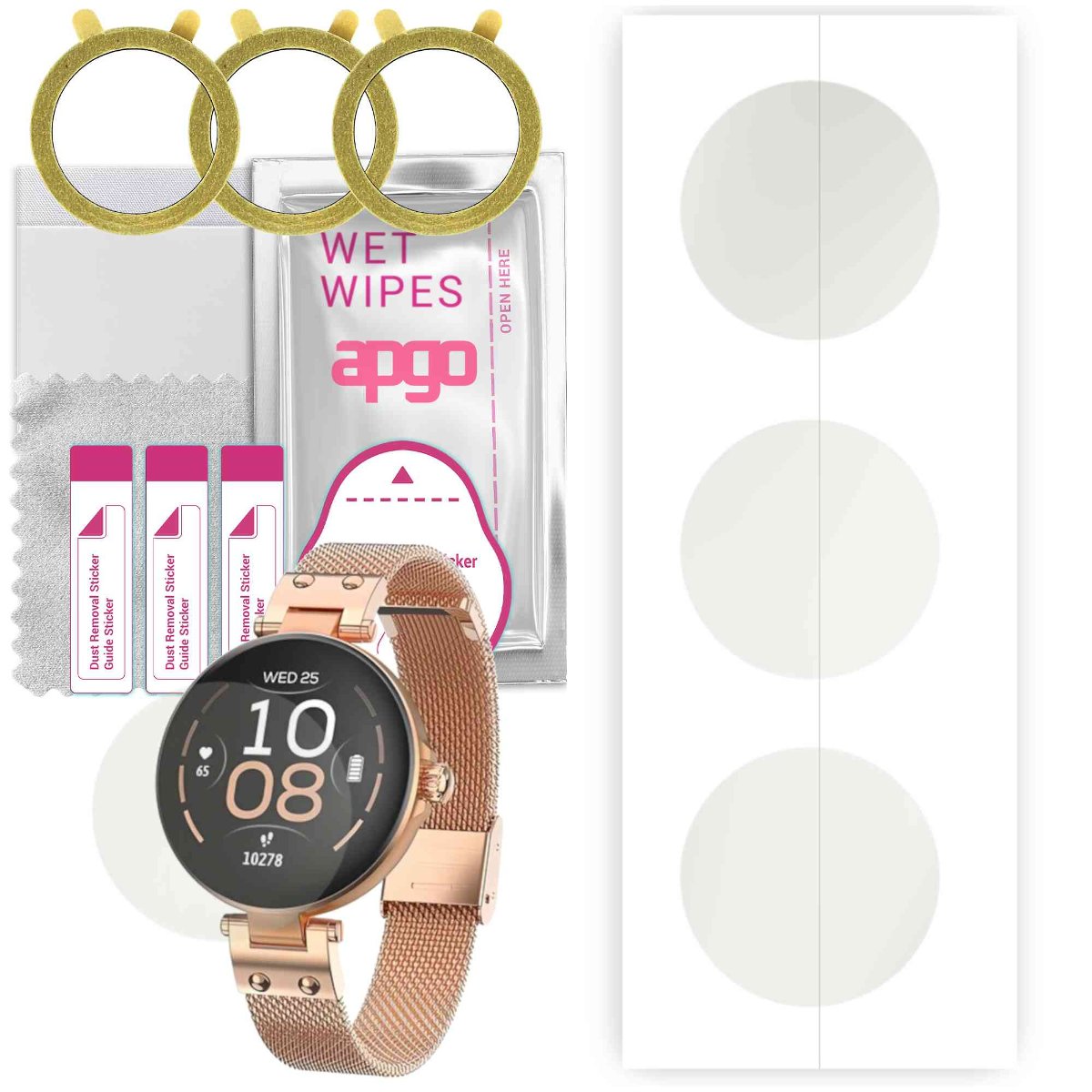 3x Folia hydrożelowa MATOWA do Forever Forevive Petite SB-305 - apgo Smartwatch Hydrogel MATTE Protection Ochrona na ekran smartwatcha