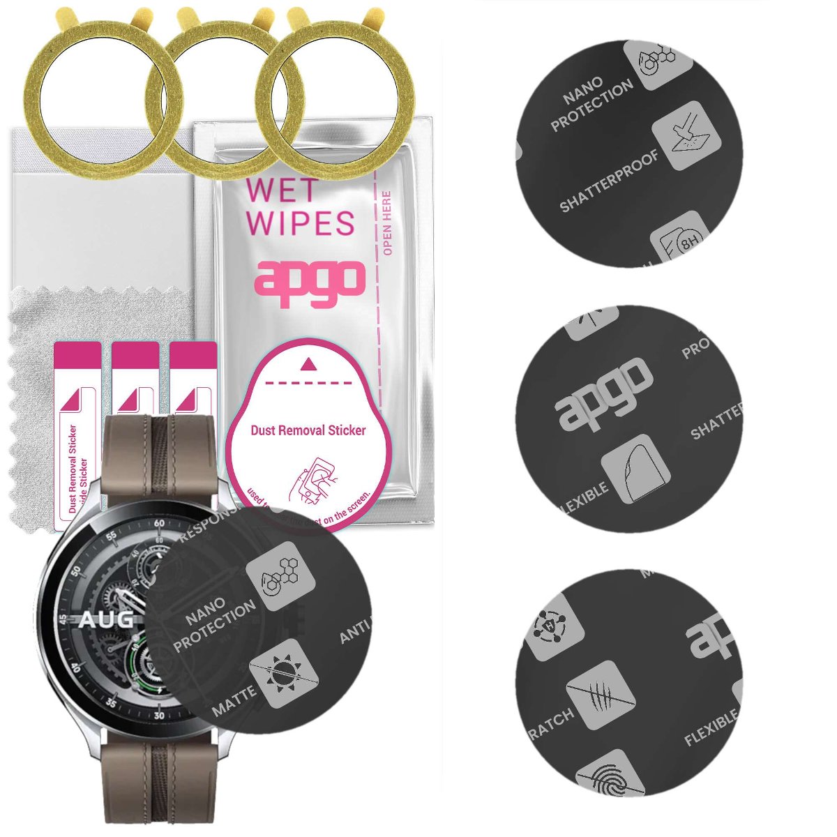 3x Szkło Hybrydowe MATOWE do Xiaomi Watch 2 Pro LTE