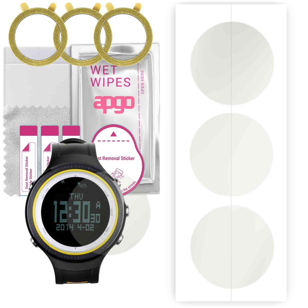 3x Folia hydrożelowa MATOWA do Sunroad FR800NB - apgo Smartwatch Hydrogel MATTE Protection Ochrona na ekran smartwatcha