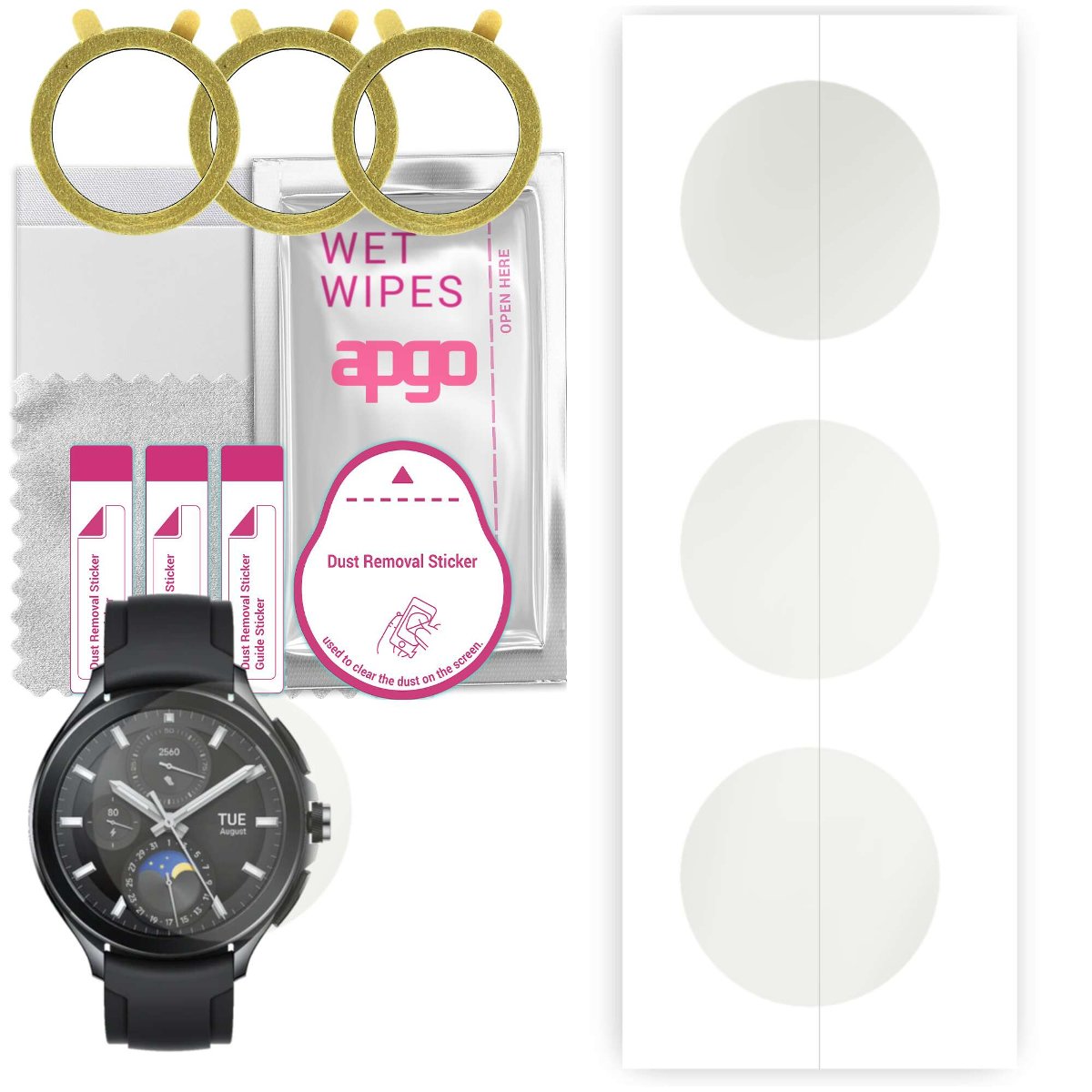 3x Folia hydrożelowa MATOWA do Xiaomi Watch 2 Pro - apgo Smartwatch Hydrogel MATTE Protection Ochrona na ekran smartwatcha