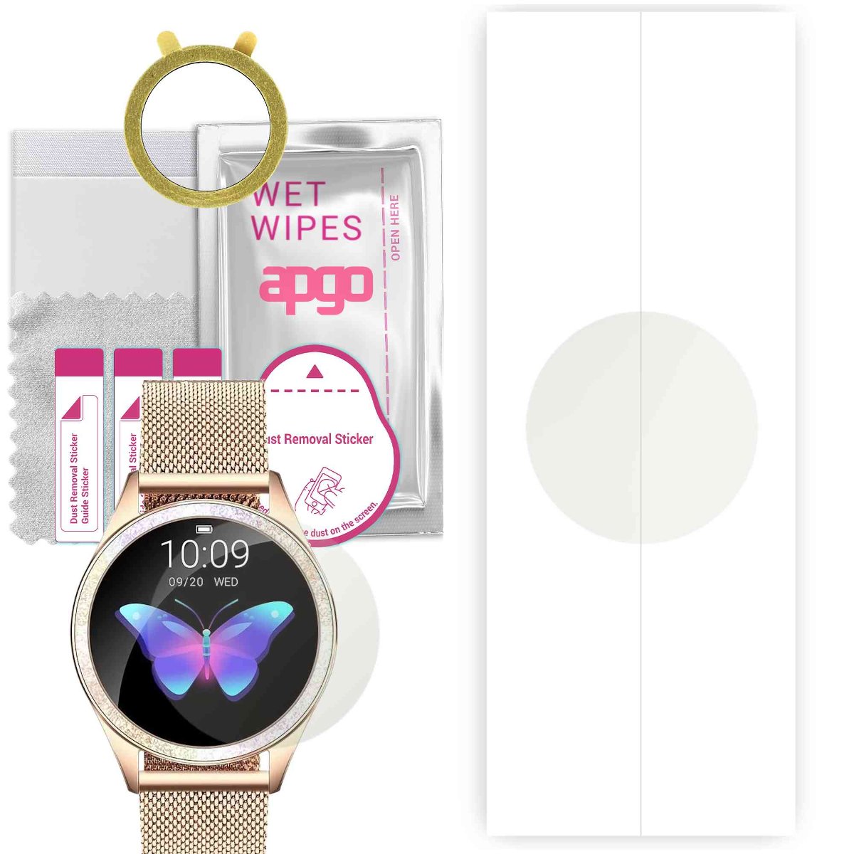 1x Folia hydrożelowa MATOWA do G.Rossi G.RSWBF1-4D1-2 SW017 - apgo Smartwatch Hydrogel MATTE Protection Ochrona na ekran smartwatcha