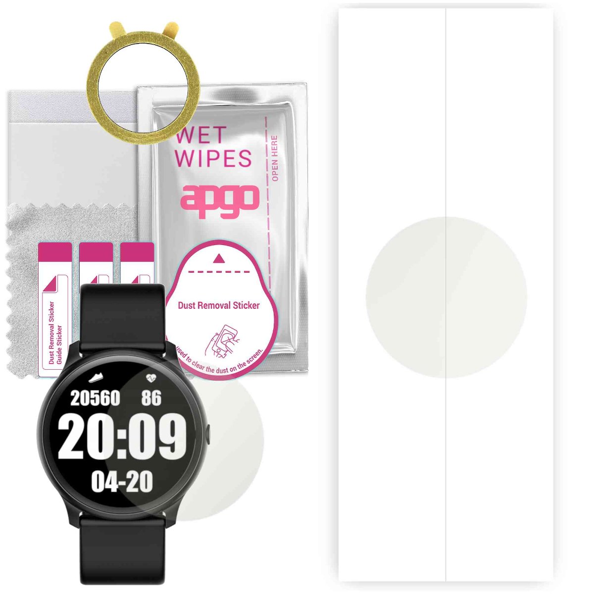 1x Folia hydrożelowa MATOWA do Kello K13 - apgo Smartwatch Hydrogel MATTE Protection Ochrona na ekran smartwatcha