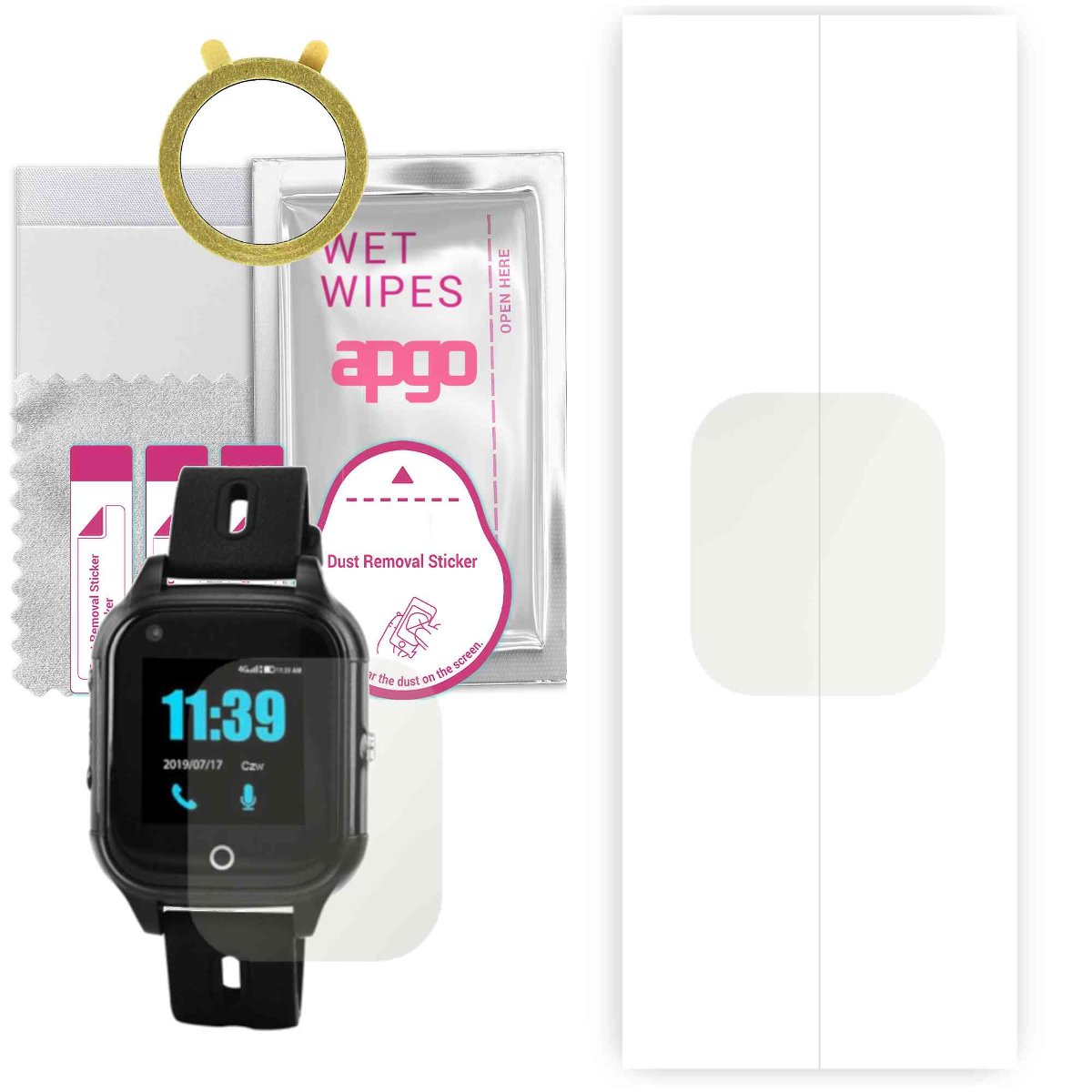 1x Folia hydrożelowa MATOWA do GoGPS FA28S 4G - apgo Smartwatch Hydrogel MATTE Protection Ochrona na ekran smartwatcha