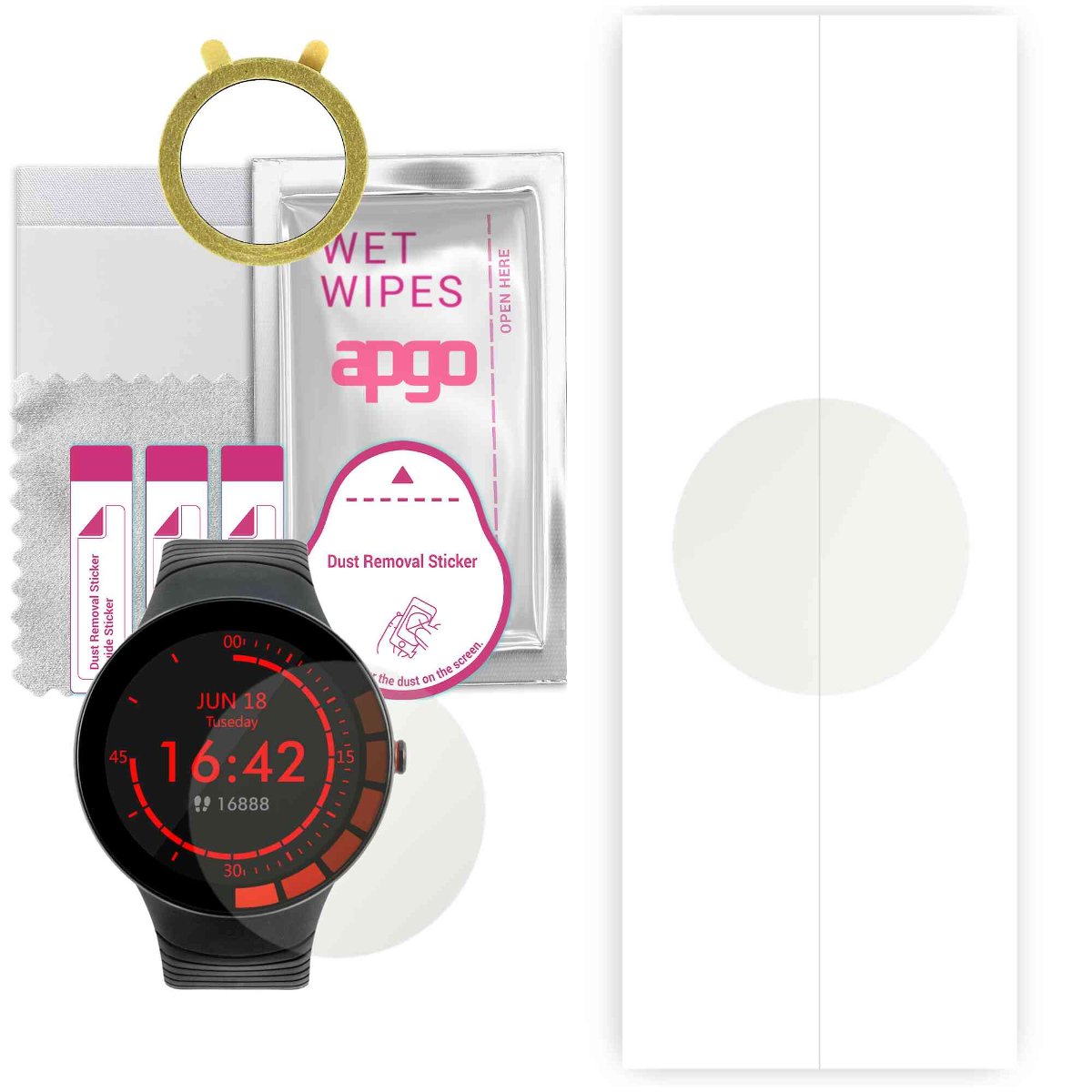 1x Folia hydrożelowa MATOWA do Watchmark Outdoor WE3 - apgo Smartwatch Hydrogel MATTE Protection Ochrona na ekran smartwatcha