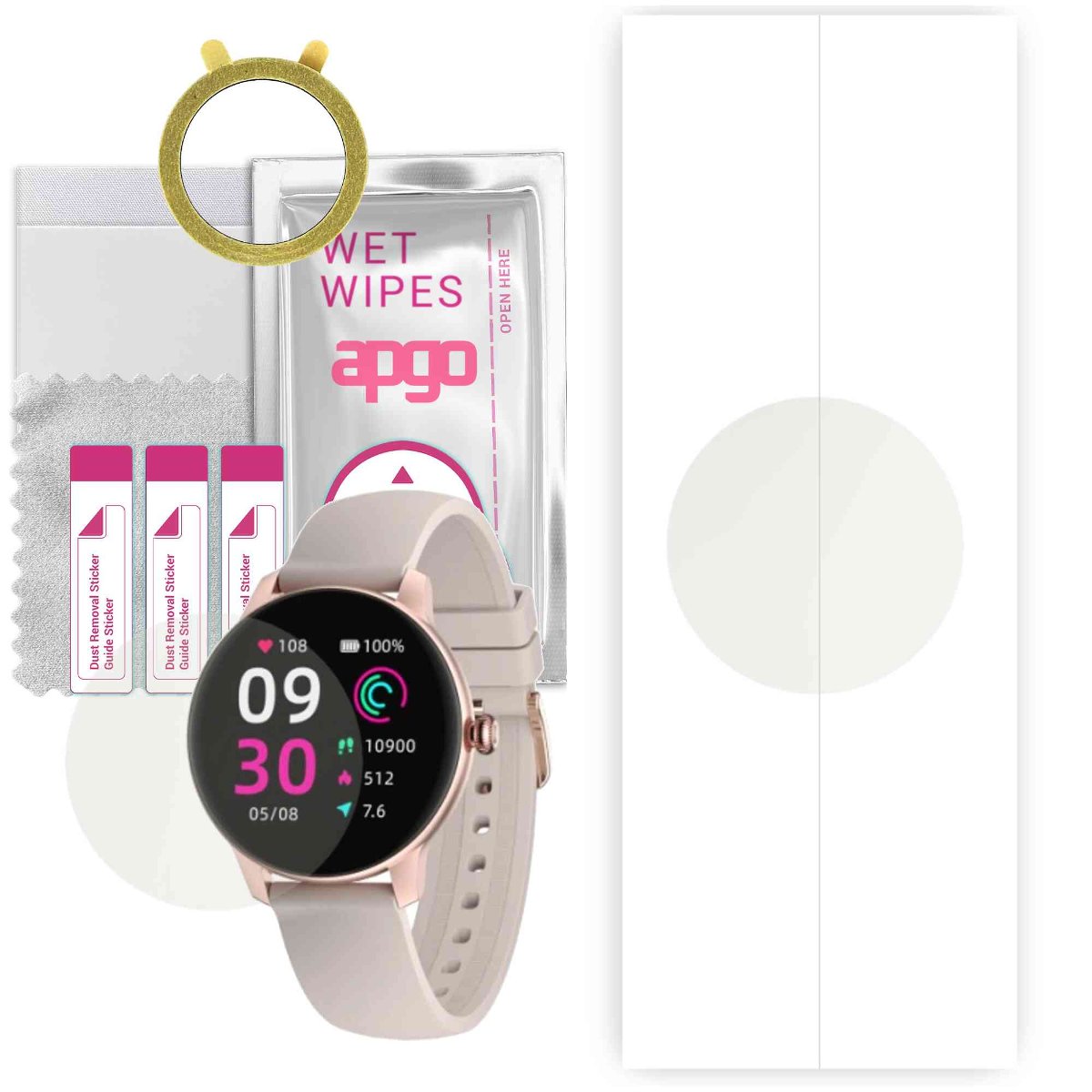 1x Folia hydrożelowa MATOWA do Mijia Kieslect L11 Lady 40mm - apgo Smartwatch Hydrogel MATTE Protection Ochrona na ekran smartwatcha