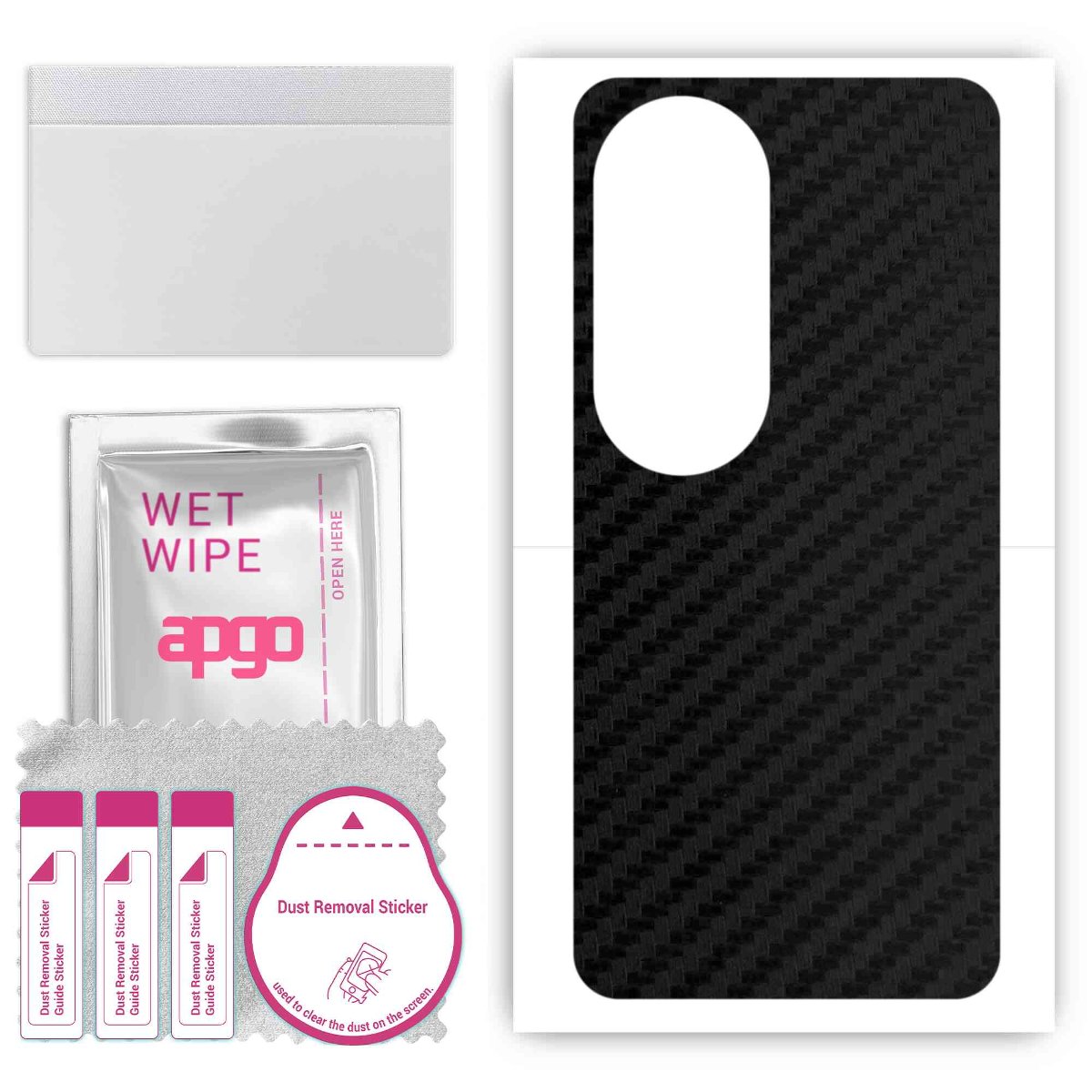 Folia naklejka skórka strukturalna na TYŁ do Oppo Reno 10 - Carbon - apgo SKINS