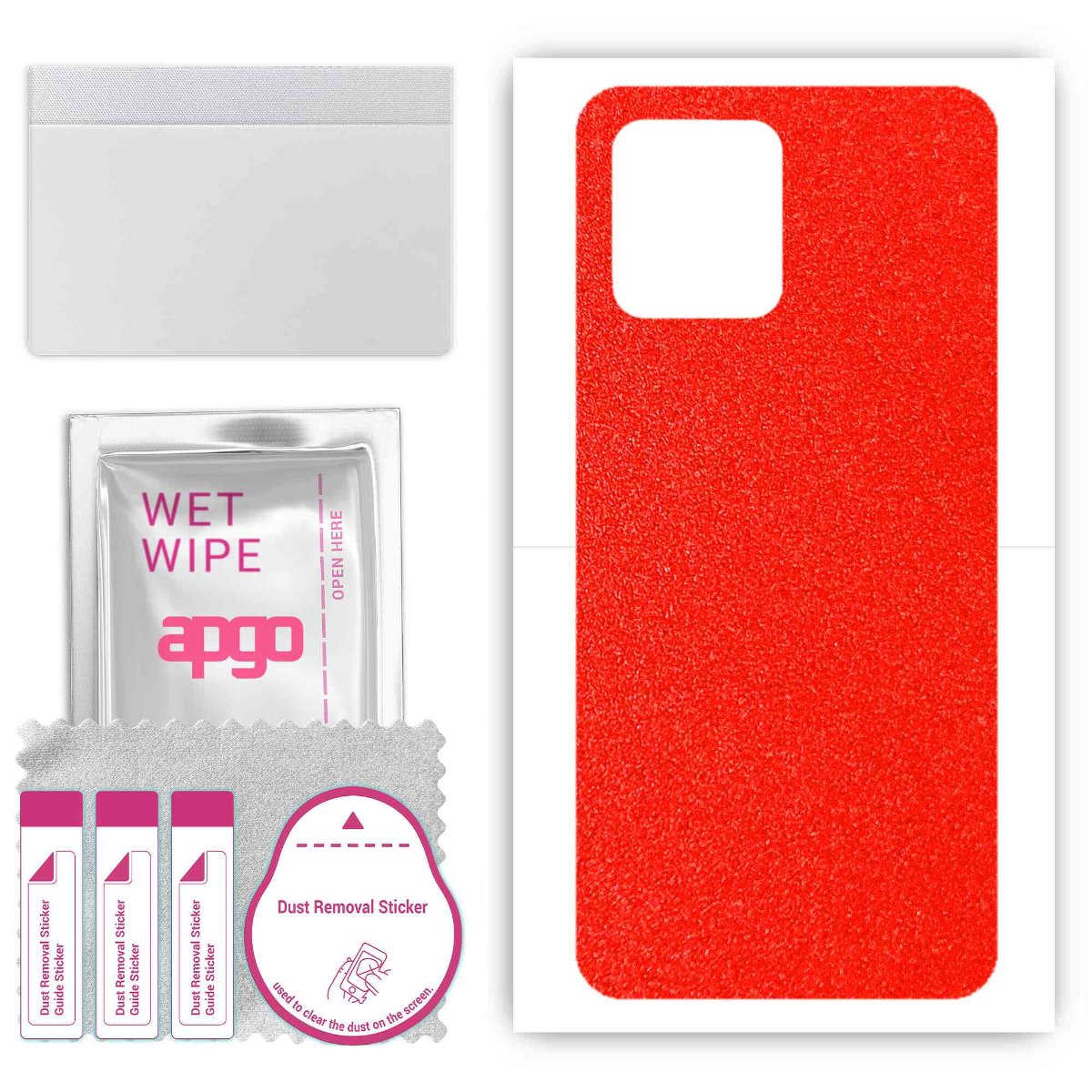 Folia naklejka skórka strukturalna na TYŁ do Motorola Edge+ (2023) -  Czerwony Pastel Matowy - apgo SKINS