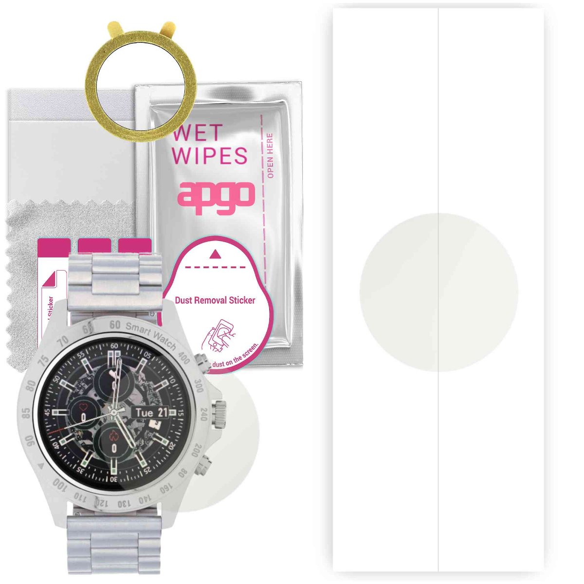 1x Folia hydrożelowa MATOWA do Garett Men Style - apgo Smartwatch Hydrogel MATTE Protection Ochrona na ekran smartwatcha