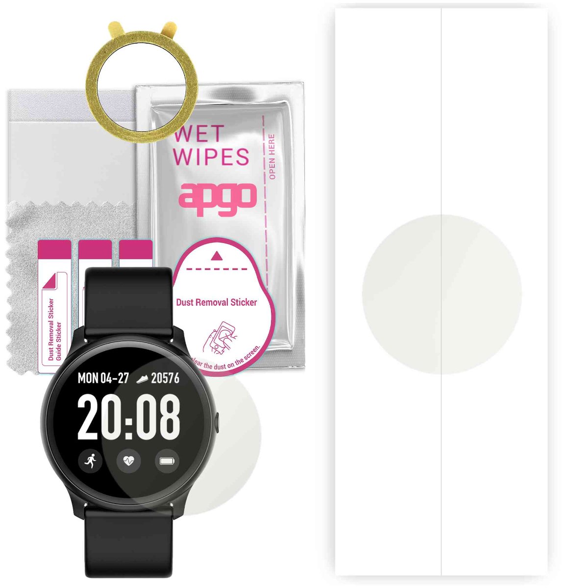 1x Folia hydrożelowa MATOWA do Maxcom Fit FW32 Neon - apgo Smartwatch Hydrogel MATTE Protection Ochrona na ekran smartwatcha