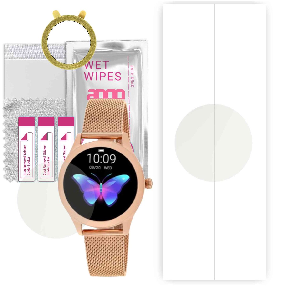 1x Folia hydrożelowa MATOWA do Rubicon Smartwatch SMARUB011 - apgo Smartwatch Hydrogel MATTE Protection Ochrona na ekran smartwatcha