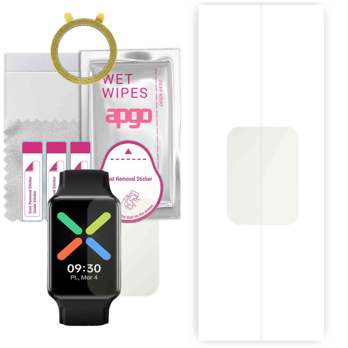 1x Folia hydrożelowa MATOWA do Oppo Watch Free - apgo Smartwatch Hydrogel MATTE Protection Ochrona na ekran smartwatcha