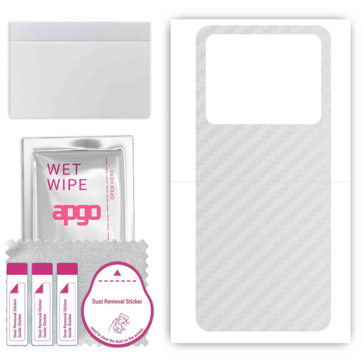 Folia naklejka skórka strukturalna na TYŁ do HTC U23 -  Carbon Przezroczysty - apgo SKINS