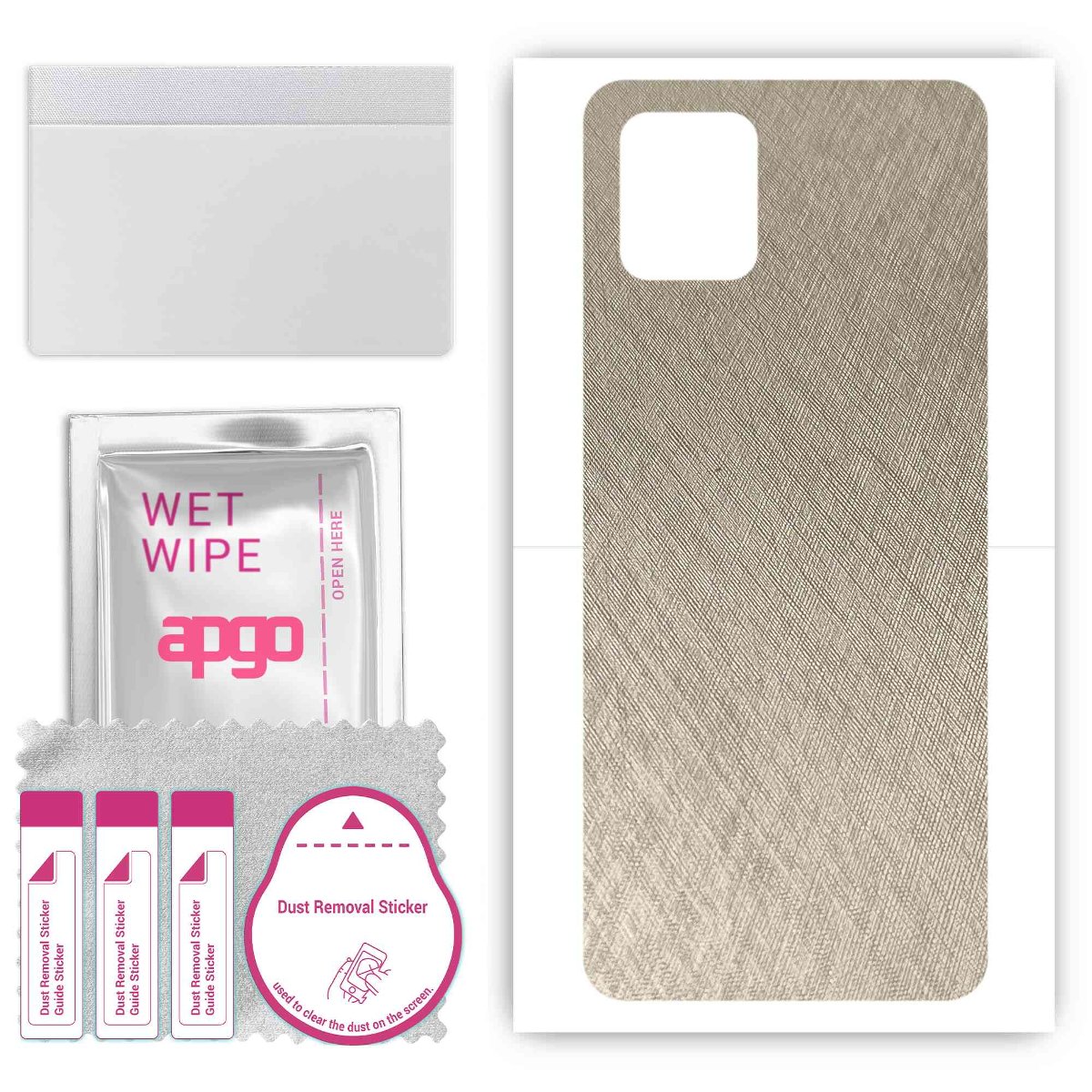 Folia naklejka skórka strukturalna na TYŁ do Vivo S7 V2020A -  Tytan Srebrny - apgo SKINS