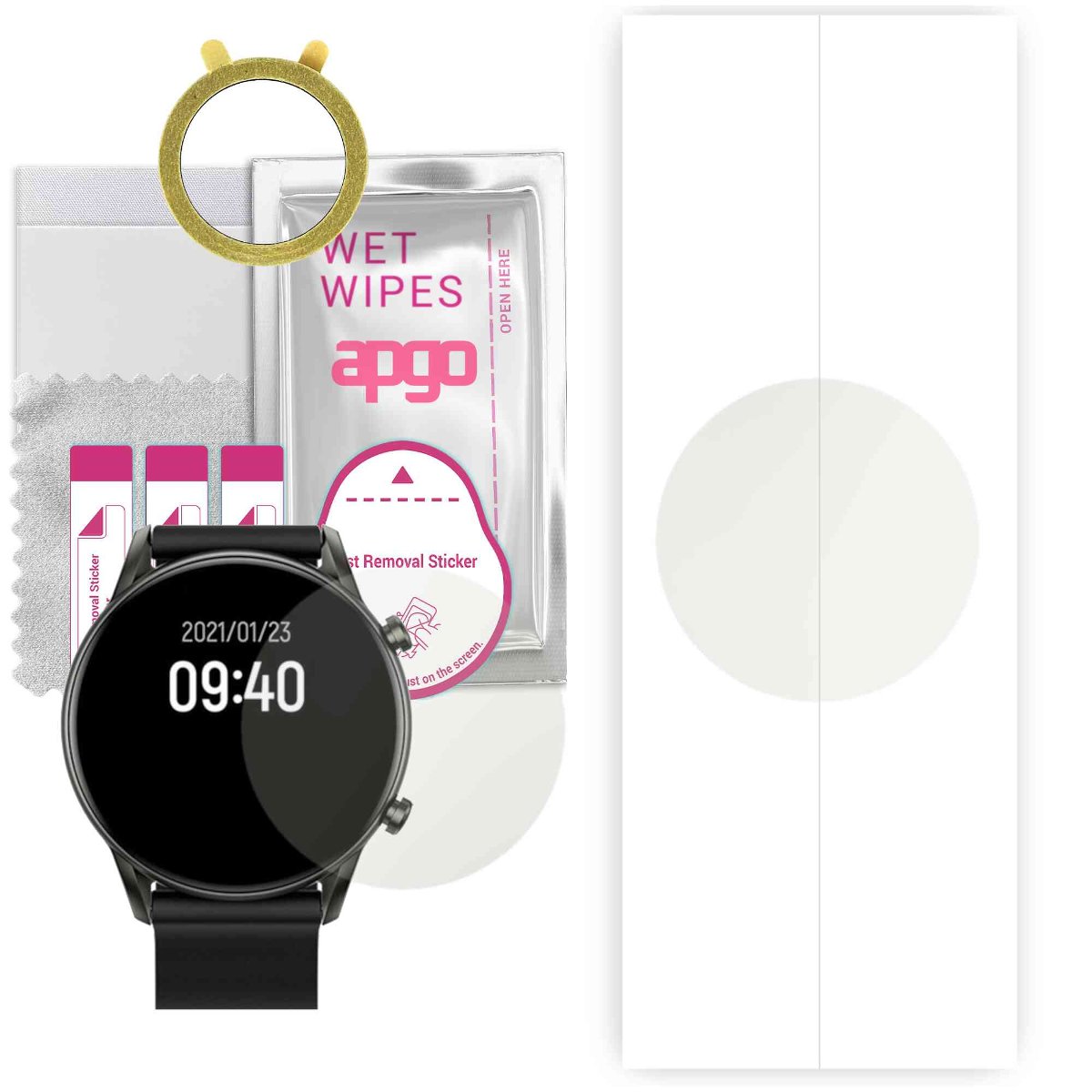 1x Folia hydrożelowa MATOWA do Haylou RT2 - apgo Smartwatch Hydrogel MATTE Protection Ochrona na ekran smartwatcha