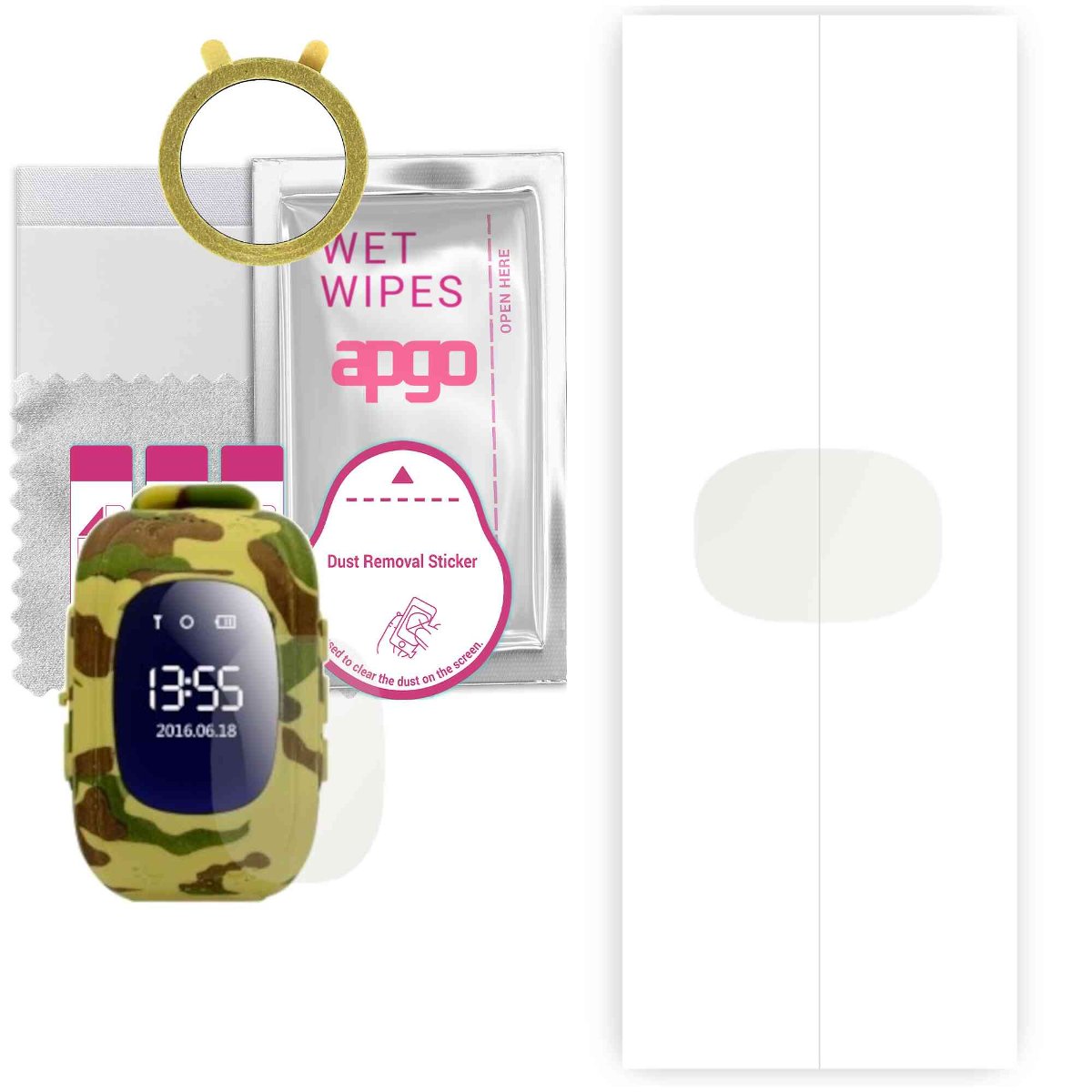 1x Folia hydrożelowa MATOWA do ART SGPS-01 - apgo Smartwatch Hydrogel MATTE Protection Ochrona na ekran smartwatcha