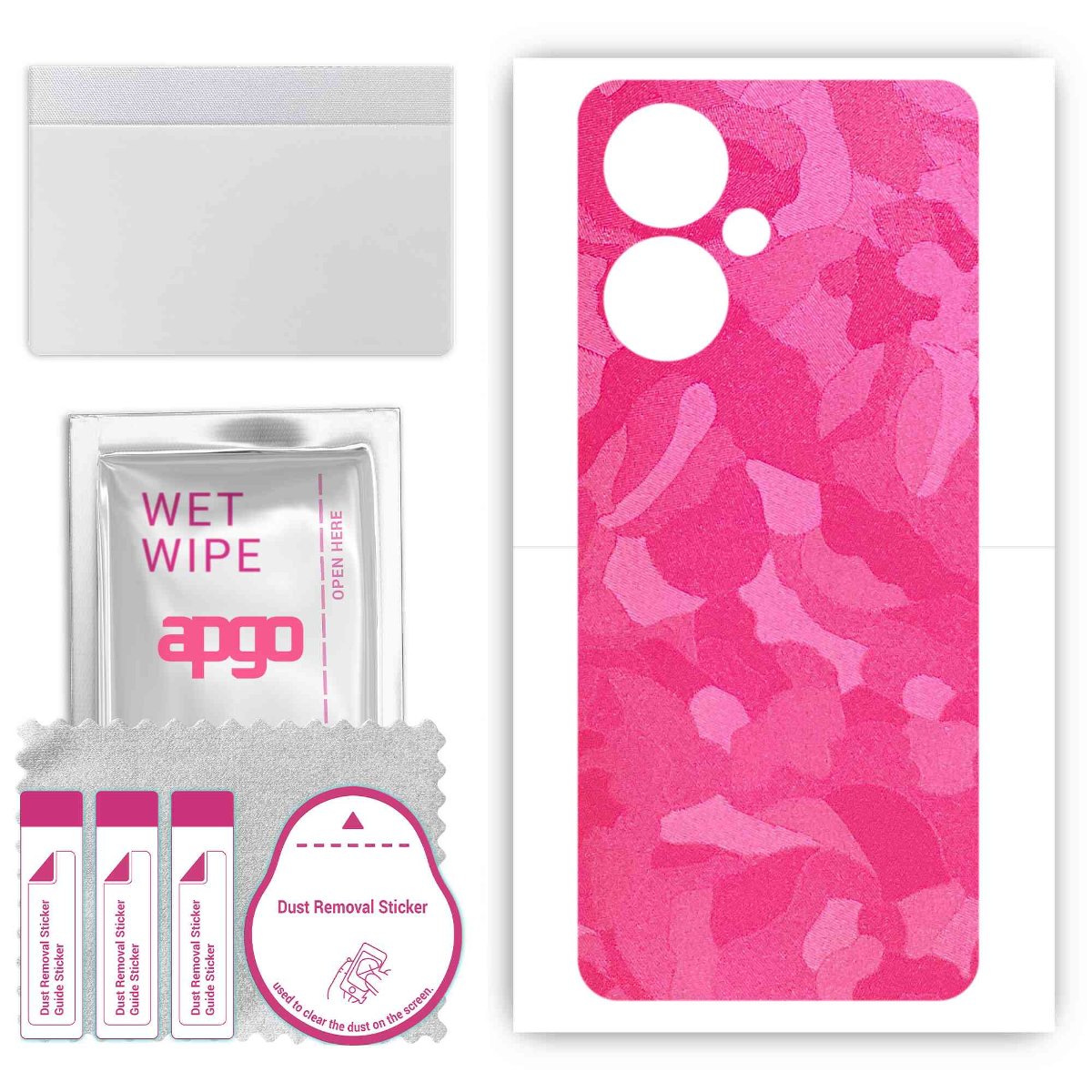 Folia naklejka skórka strukturalna na TYŁ do Oppo K11X -  Moro | Camo Różowy - apgo SKINS