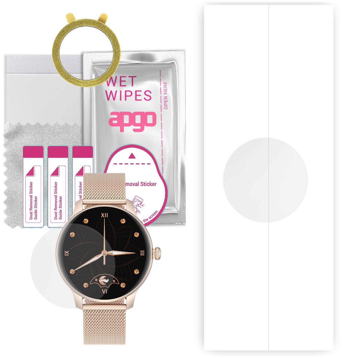 1x Folia hydrożelowa do Oro-Med Oro-Lady Next - apgo Smartwatch Hydrogel Protection Ochrona na ekran smartwatcha