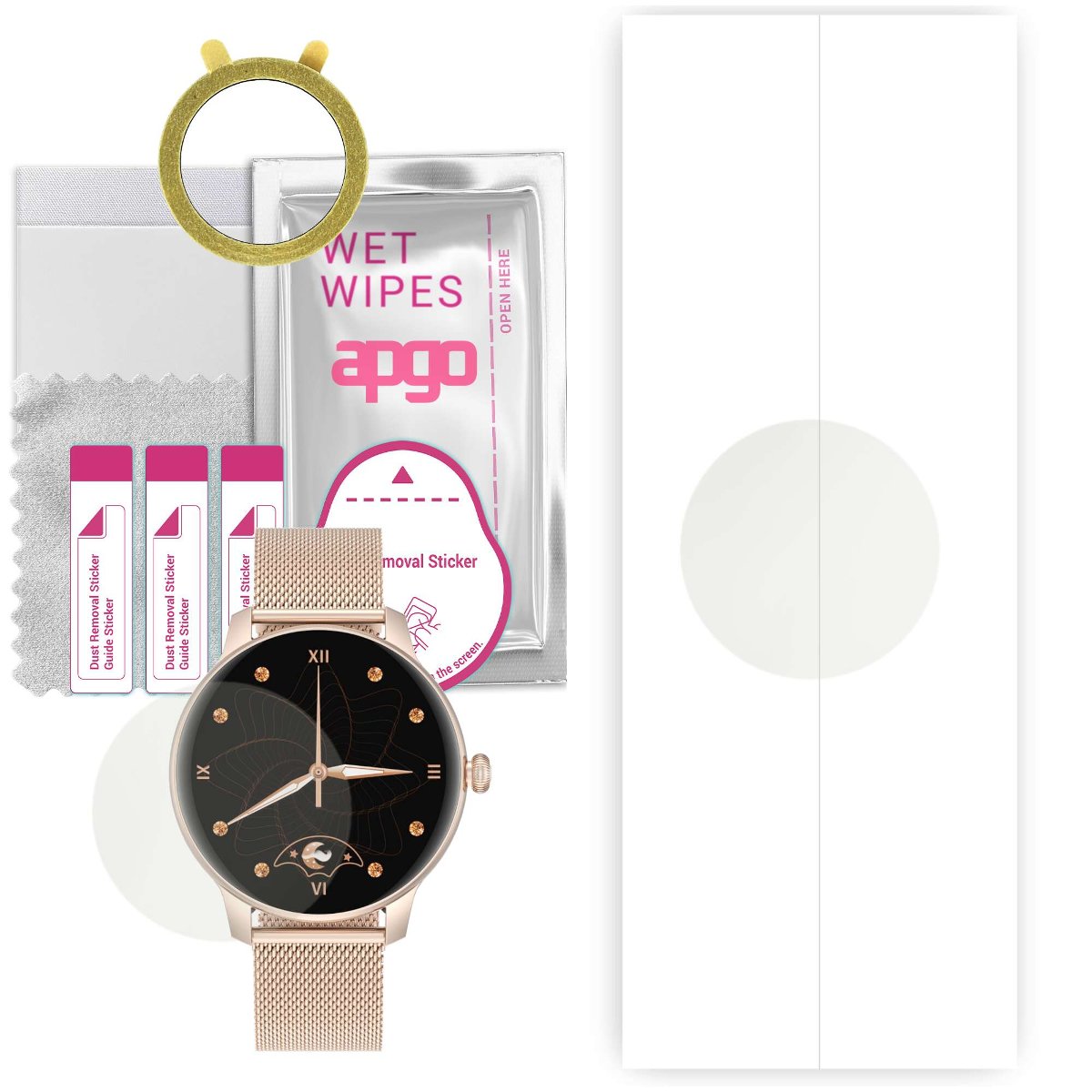1x Folia hydrożelowa MATOWA do Oro-Med Oro-Lady Next - apgo Smartwatch Hydrogel MATTE Protection Ochrona na ekran smartwatcha