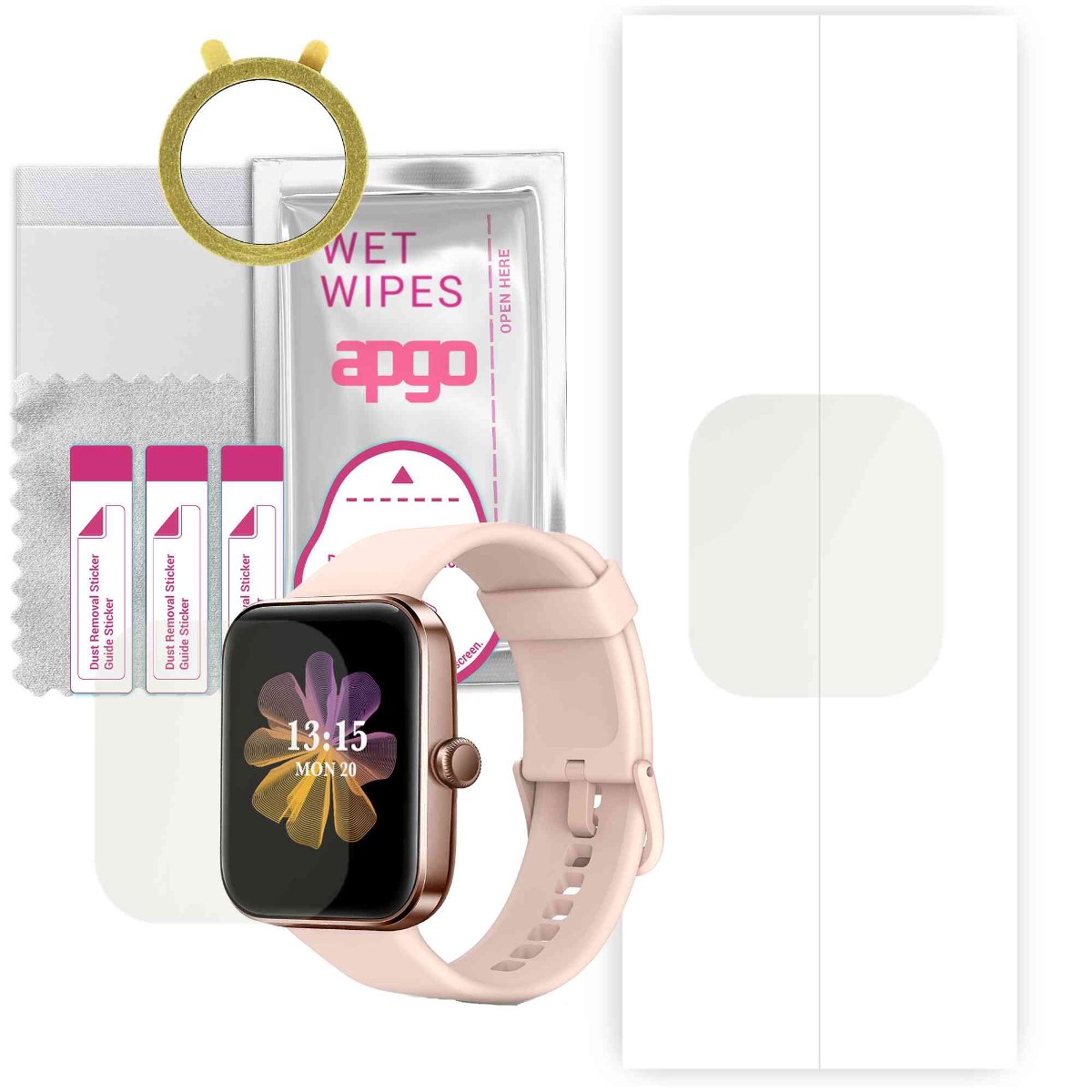 1x Folia hydrożelowa MATOWA do Tensky 207 Mini - apgo Smartwatch Hydrogel MATTE Protection Ochrona na ekran smartwatcha