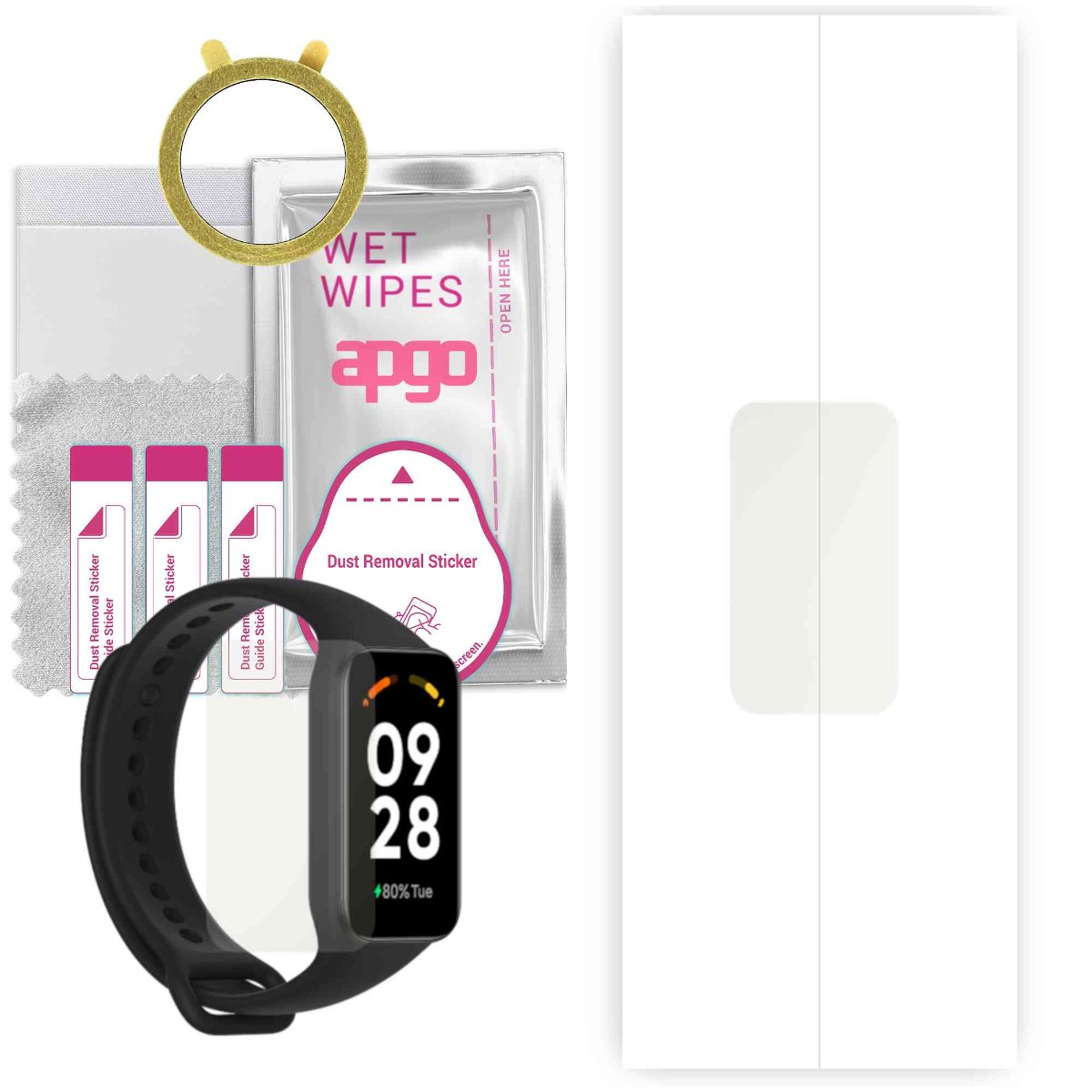 1x Folia hydrożelowa MATOWA do Redmi Smart Band 2 - apgo Smartwatch Hydrogel MATTE Protection Ochrona na ekran smartwatcha