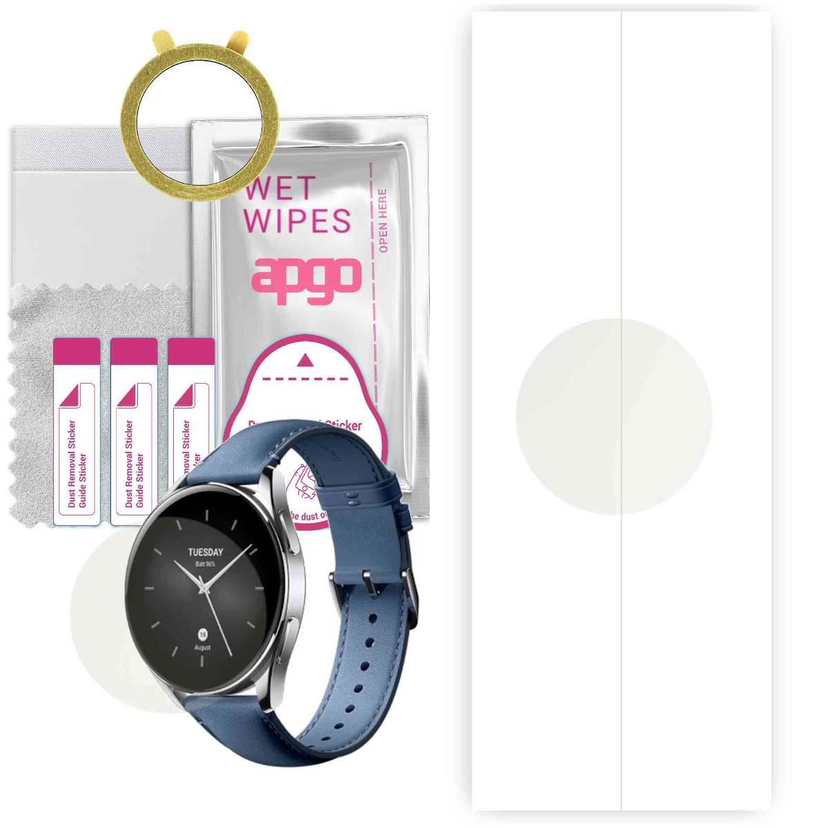 1x Folia hydrożelowa MATOWA do Xiaomi Watch S2 42 mm - apgo Smartwatch Hydrogel MATTE Protection Ochrona na ekran smartwatcha