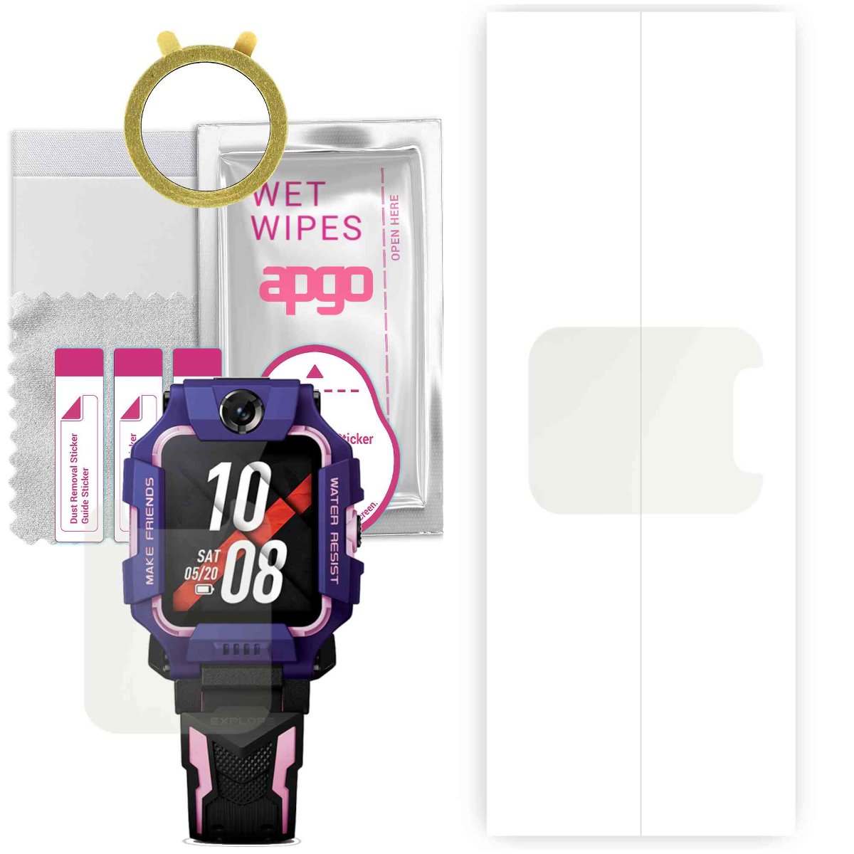 1x Folia hydrożelowa MATOWA do Imoo Watch Phone Z6 - apgo Smartwatch Hydrogel MATTE Protection Ochrona na ekran smartwatcha