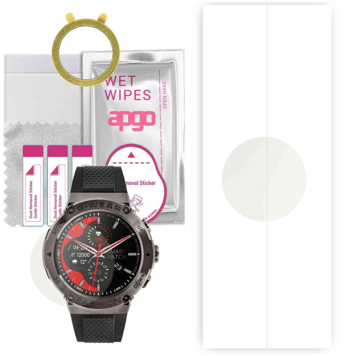1x Folia hydrożelowa MATOWA do Watchmark Fashion G-Wear - apgo Smartwatch Hydrogel MATTE Protection Ochrona na ekran smartwatcha