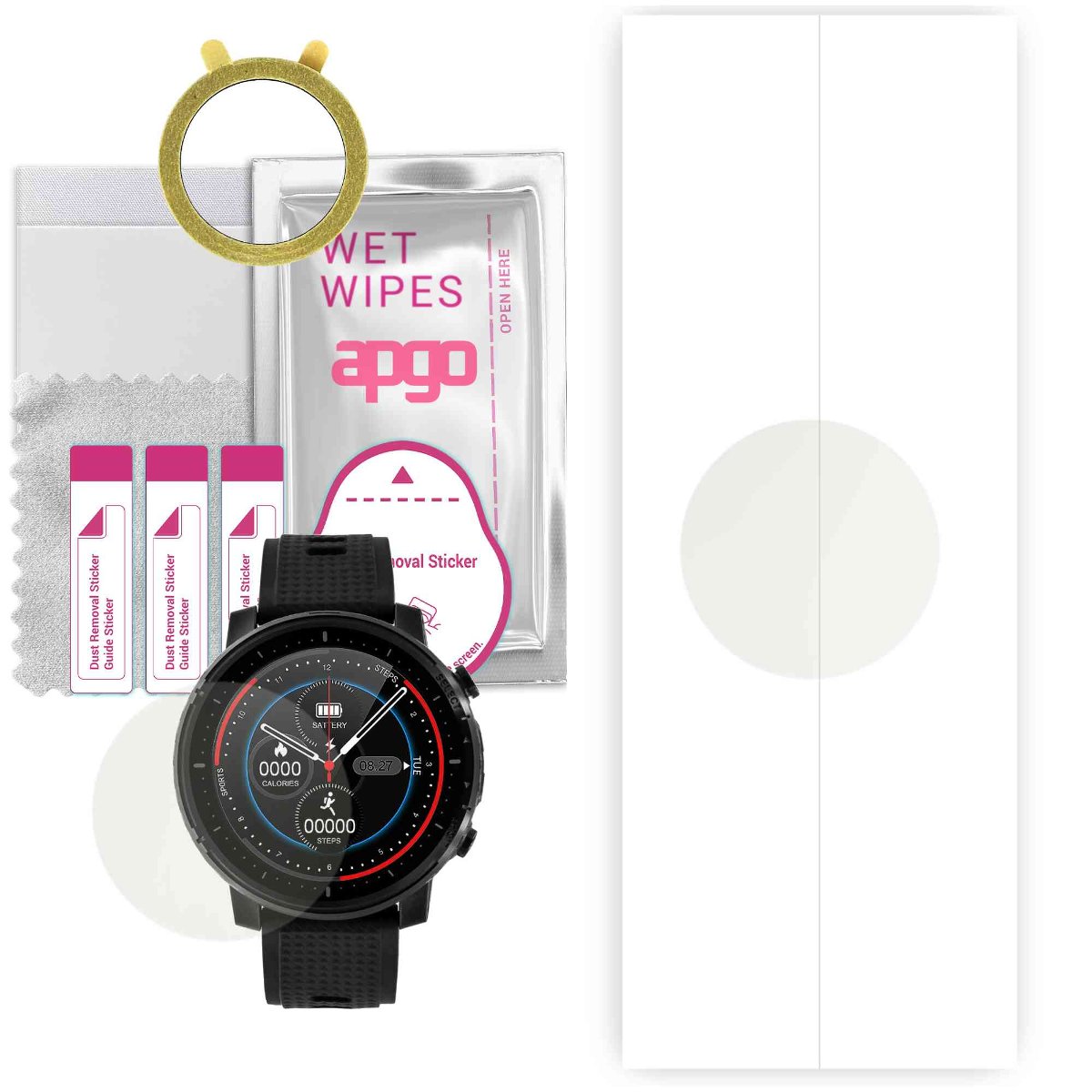 1x Folia hydrożelowa MATOWA do Watchmark Outdoor WL15 - apgo Smartwatch Hydrogel MATTE Protection Ochrona na ekran smartwatcha