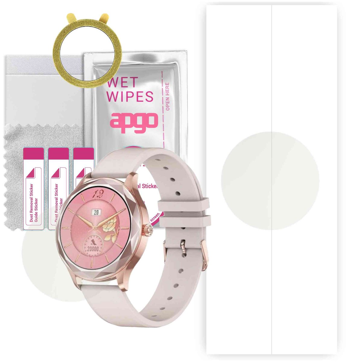 1x Folia hydrożelowa MATOWA do Pacific Rose PC00155 - apgo Smartwatch Hydrogel MATTE Protection Ochrona na ekran smartwatcha