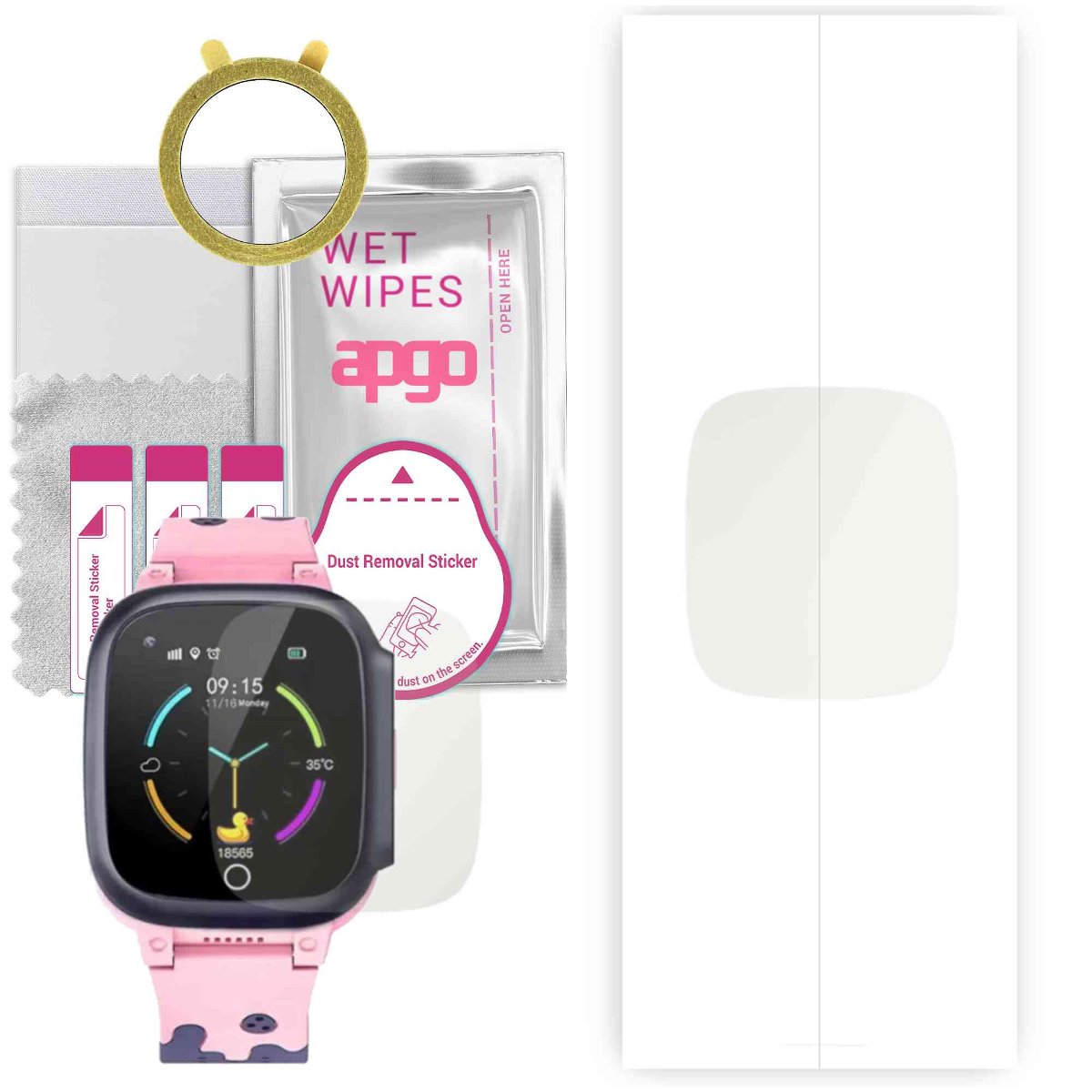 1x Folia hydrożelowa MATOWA do Rubicon RNCE77 - apgo Smartwatch Hydrogel MATTE Protection Ochrona na ekran smartwatcha