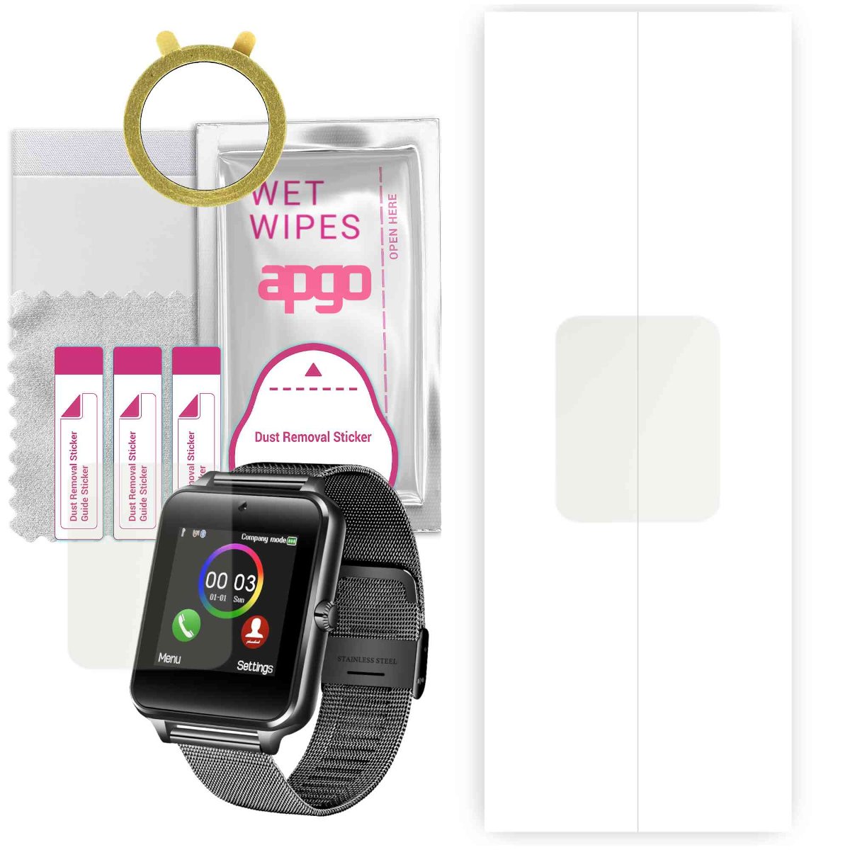 1x Folia hydrożelowa MATOWA do DexXer GT08 METAL2 - apgo Smartwatch Hydrogel MATTE Protection Ochrona na ekran smartwatcha