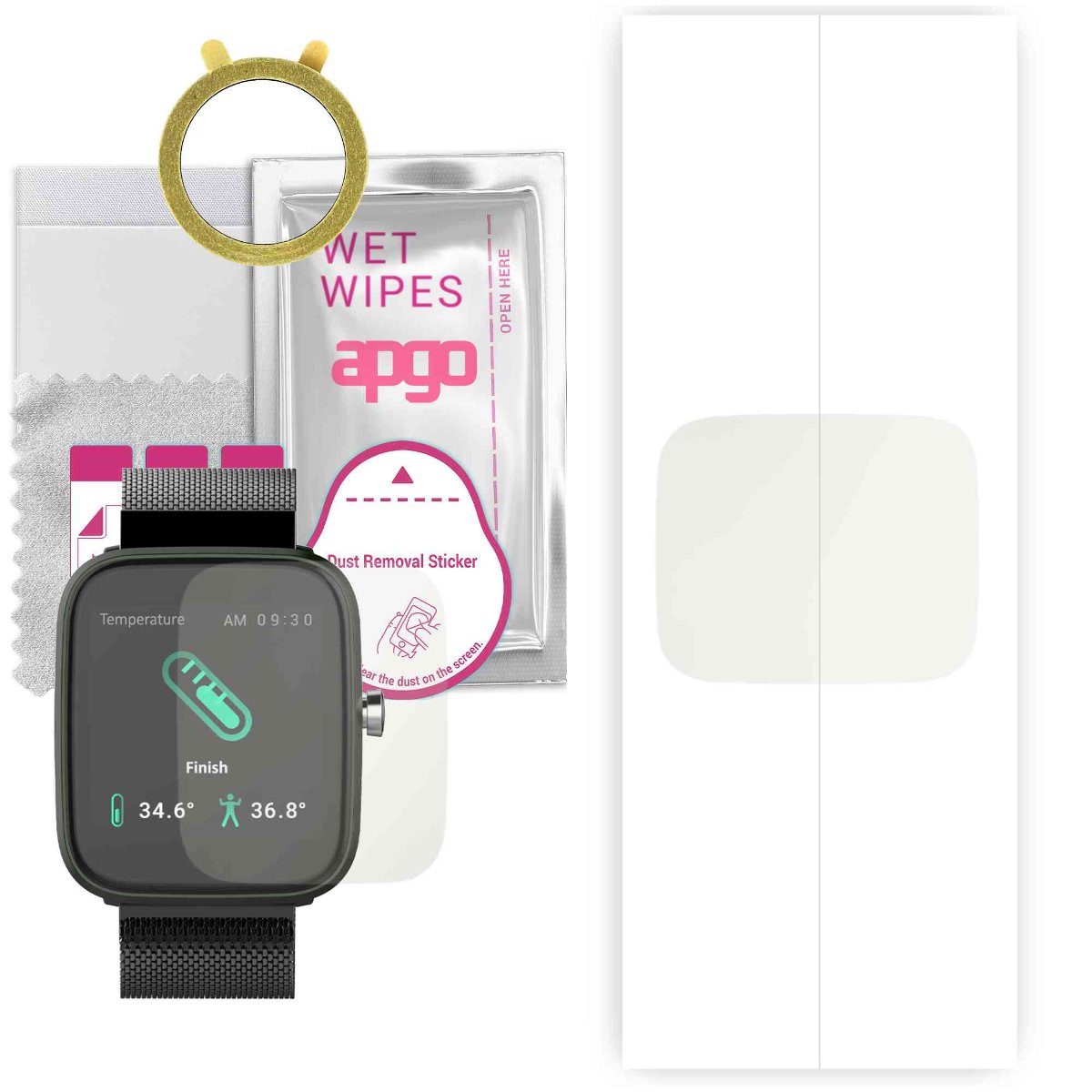 1x Folia hydrożelowa MATOWA do Vector Smart Classic Mesh - apgo Smartwatch Hydrogel MATTE Protection Ochrona na ekran smartwatcha