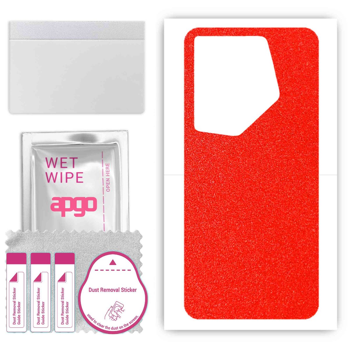 Folia naklejka skórka strukturalna na TYŁ do Tecno Camon 20 Premier 5G -  Czerwony Pastel Matowy - apgo SKINS