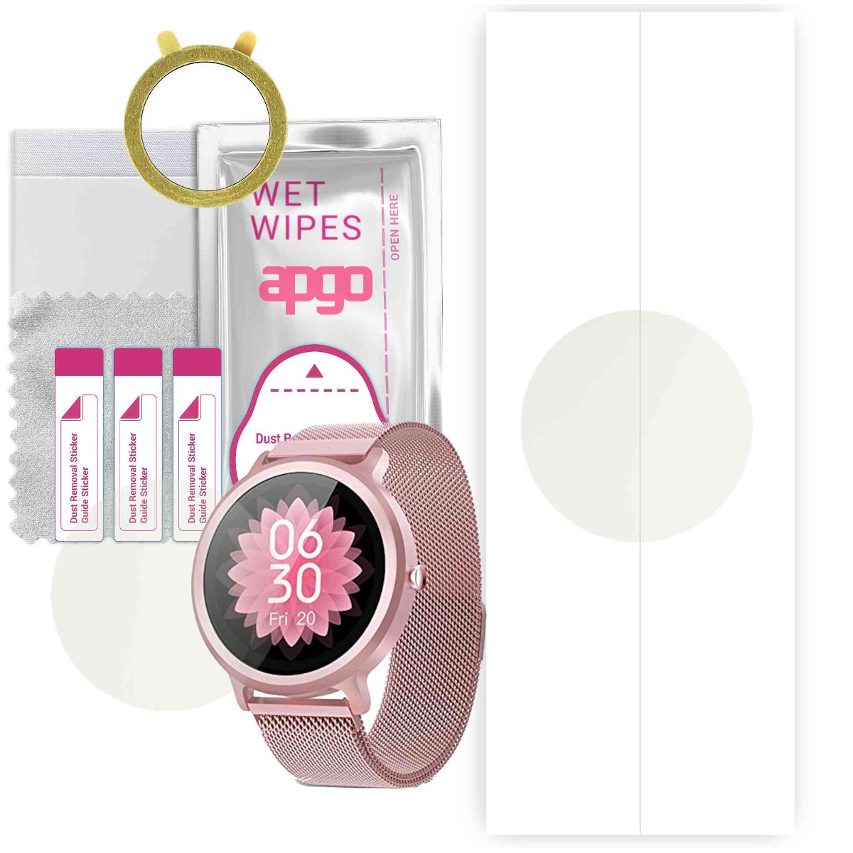 1x Folia hydrożelowa MATOWA do Banlvs G31 women - apgo Smartwatch Hydrogel MATTE Protection Ochrona na ekran smartwatcha