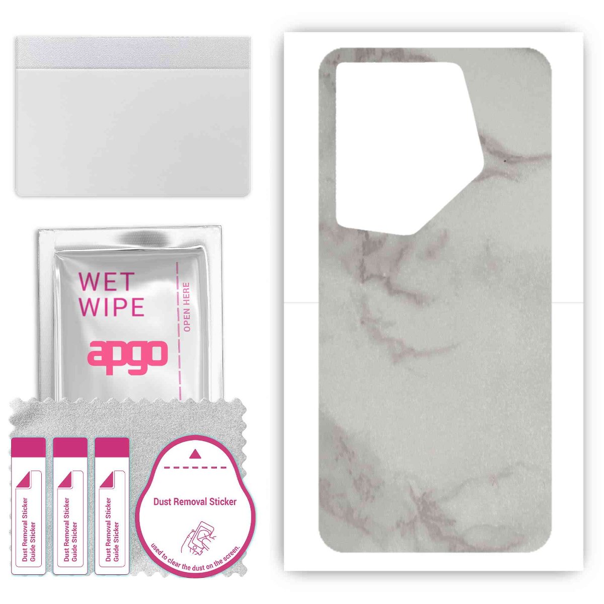 Folia naklejka skórka strukturalna na TYŁ do Tecno Camon 20 Premier 5G -  Marmur Szary - apgo SKINS