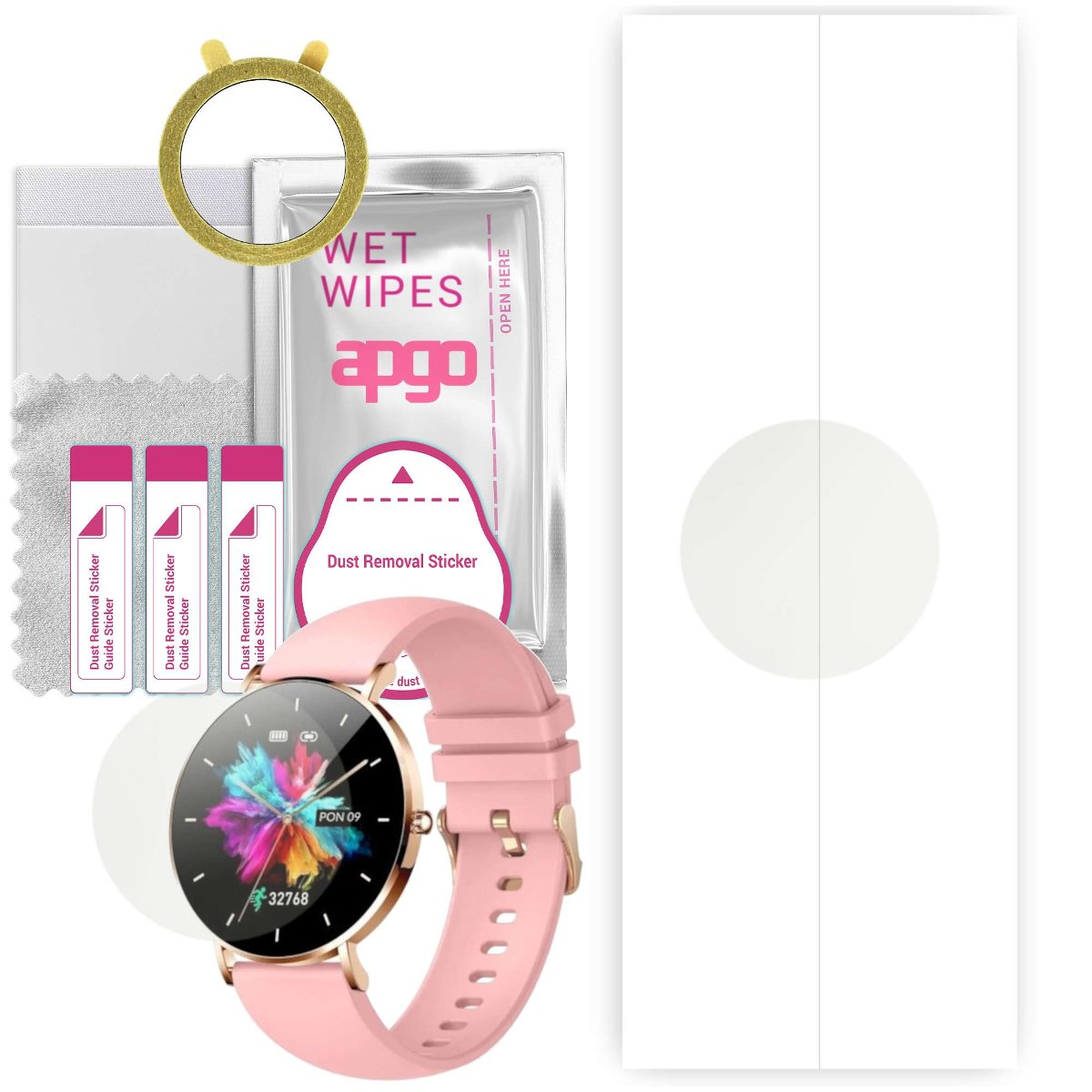 1x Folia hydrożelowa MATOWA do Manta Alexa SWU501PK - apgo Smartwatch Hydrogel MATTE Protection Ochrona na ekran smartwatcha